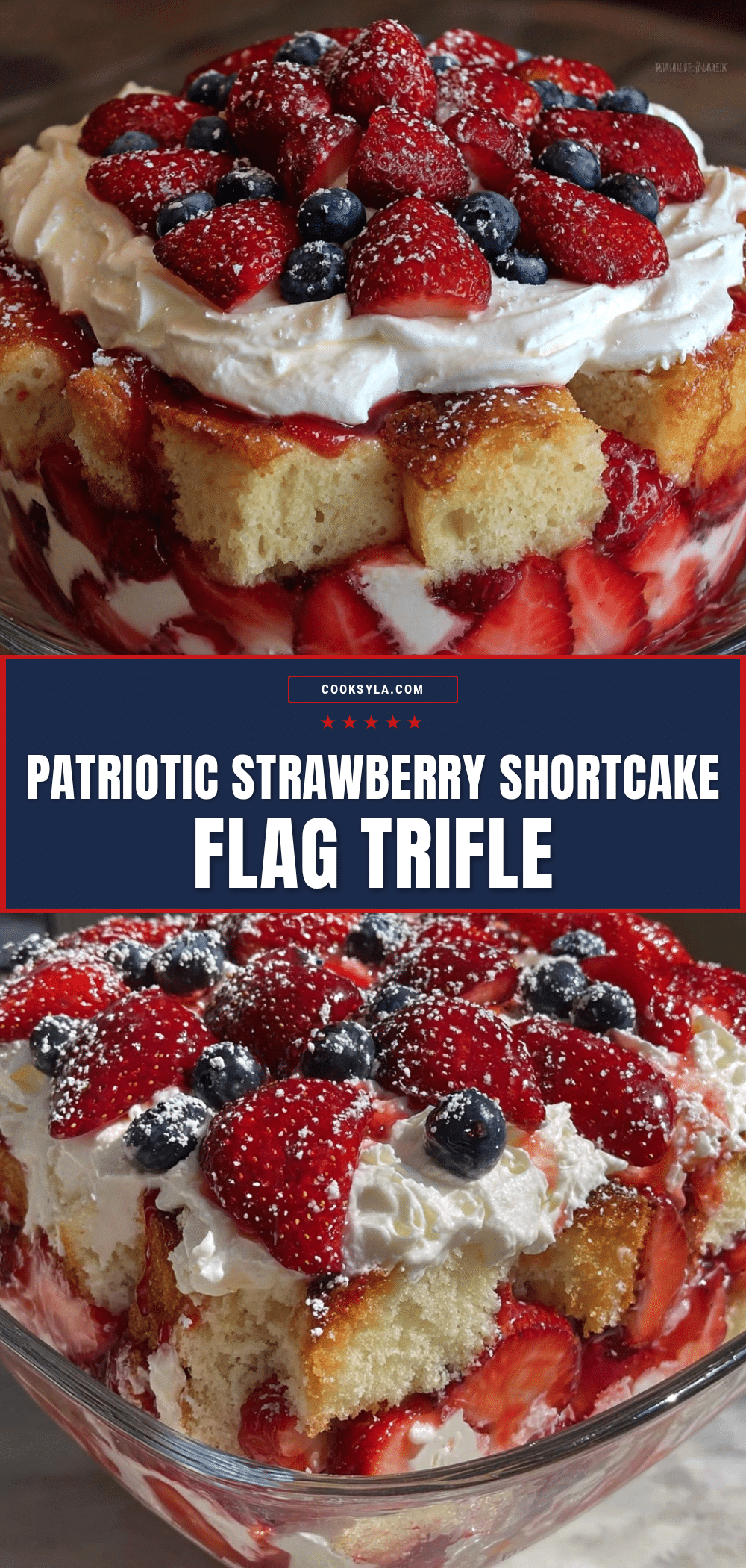strawberry shortcake flag trifle recipe