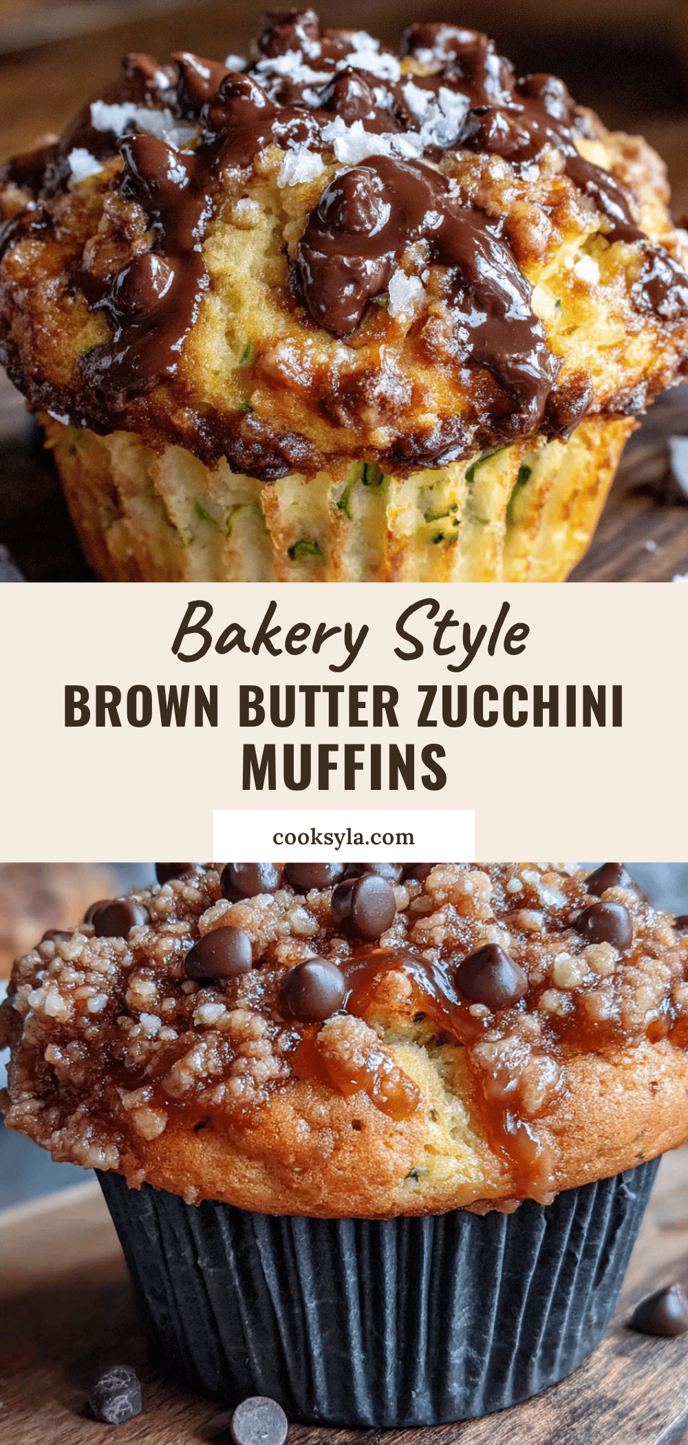 chocolate chip zucchini muffins recipe