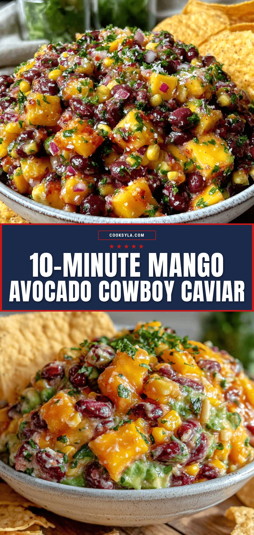 cowboy caviar with mango and avocado recipe
