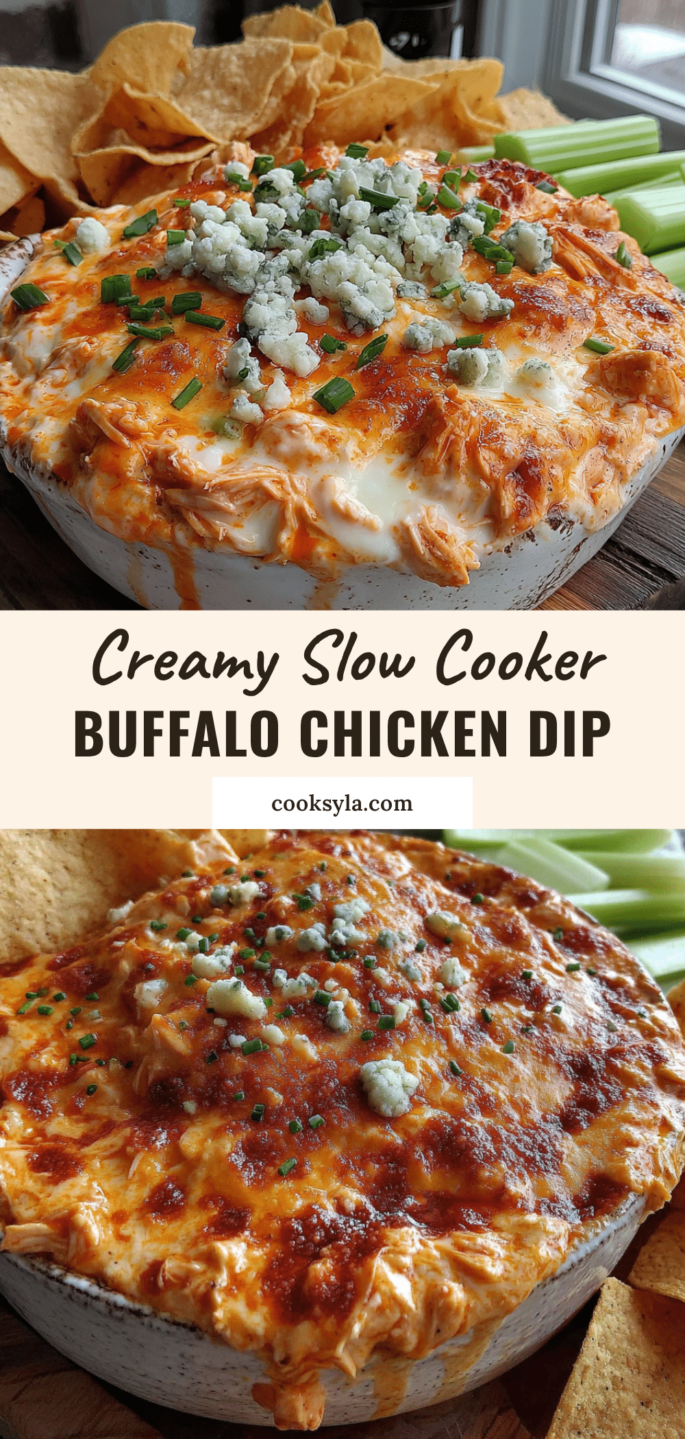 creamy slow cooker buffalo chicken dip recipe