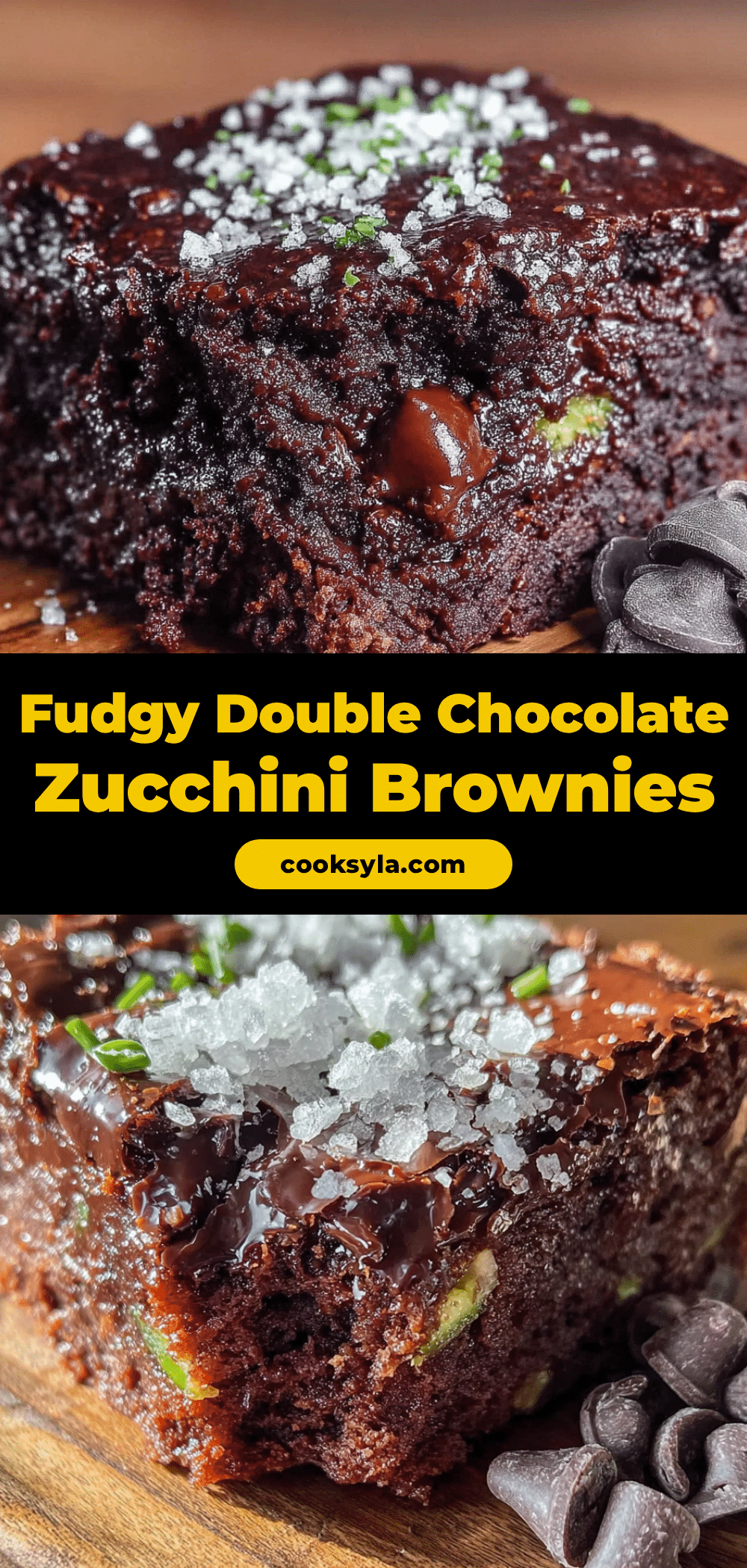 fudgy double chocolate zucchini brownies recipe