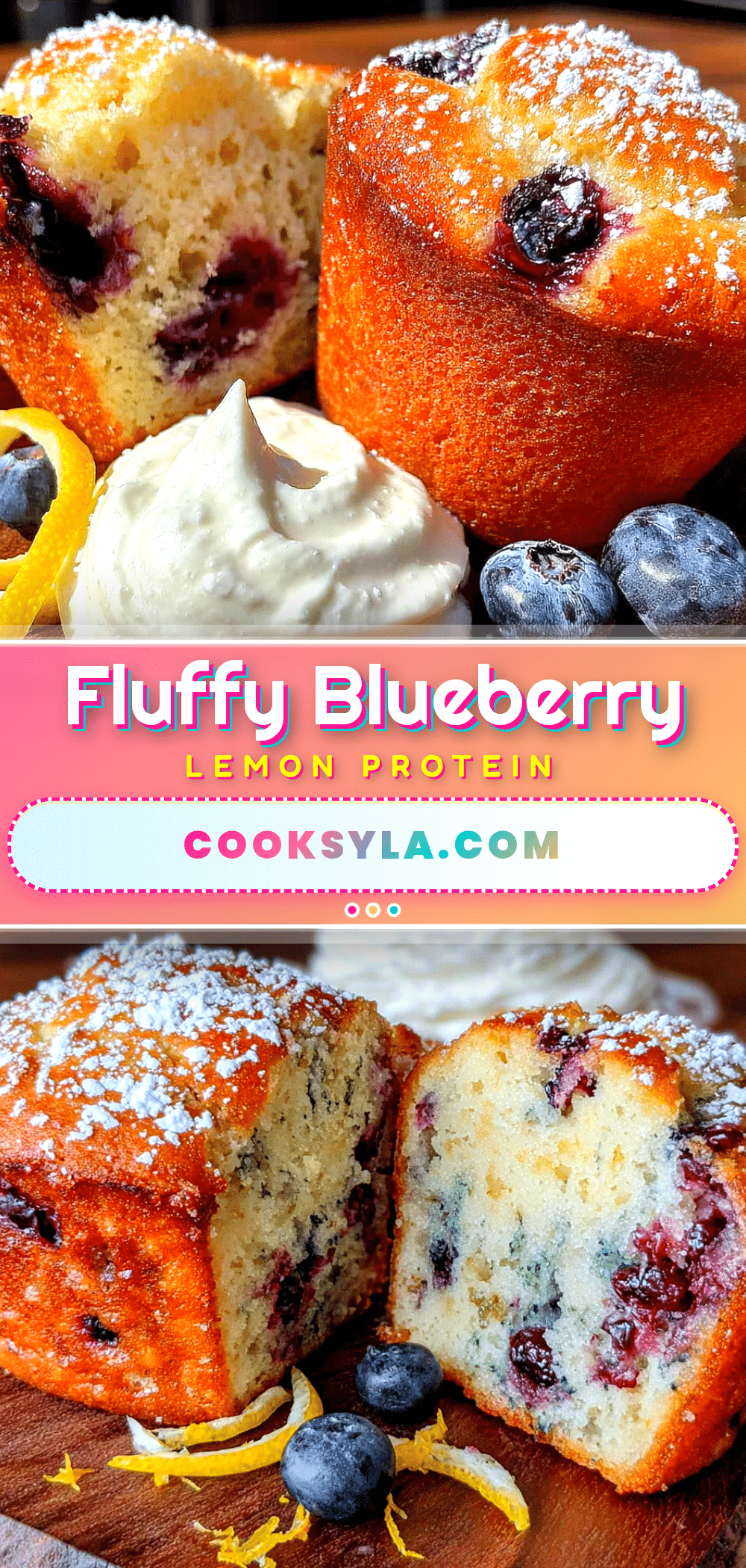 healthy blueberry lemon protein muffins recipe