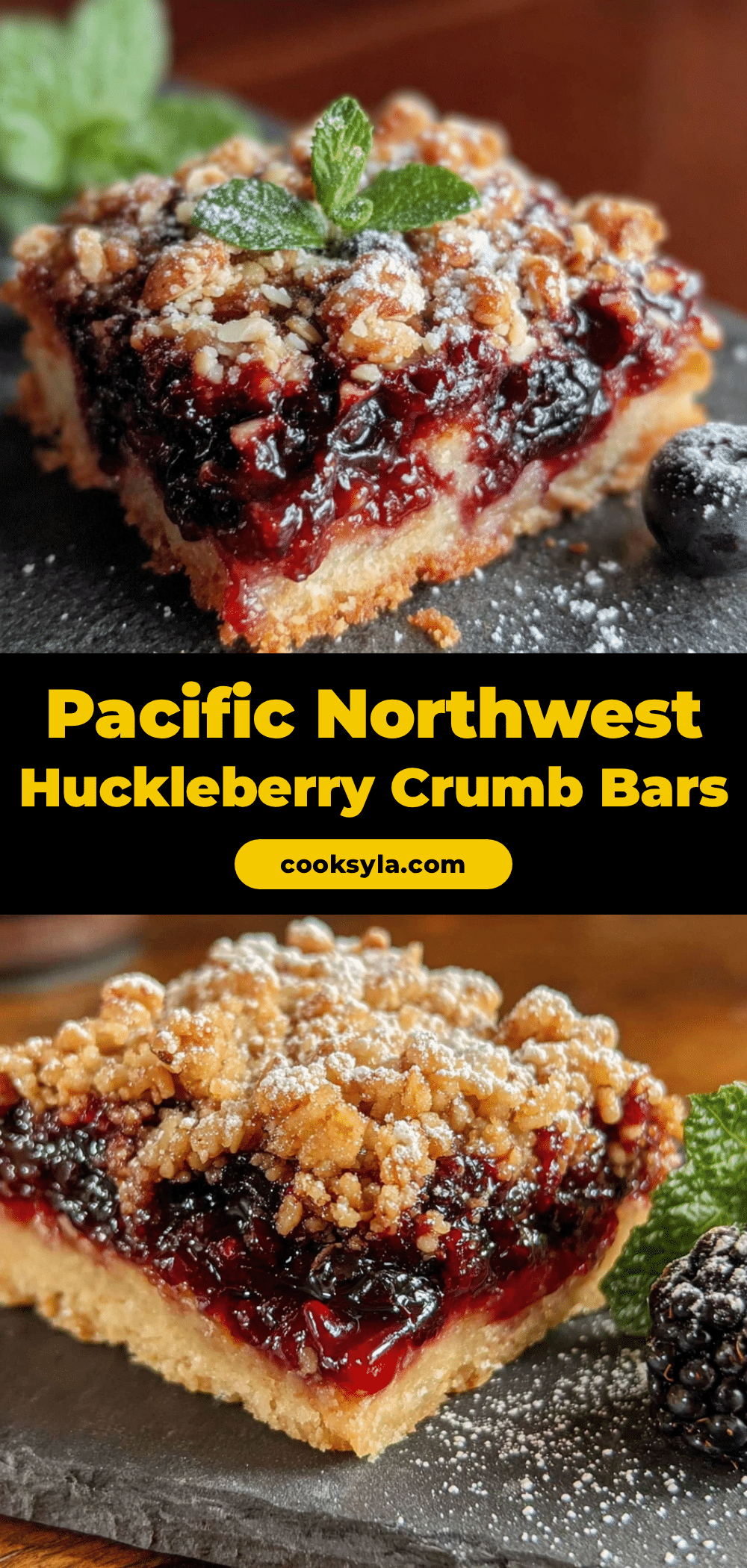 huckleberry crumb bars recipe