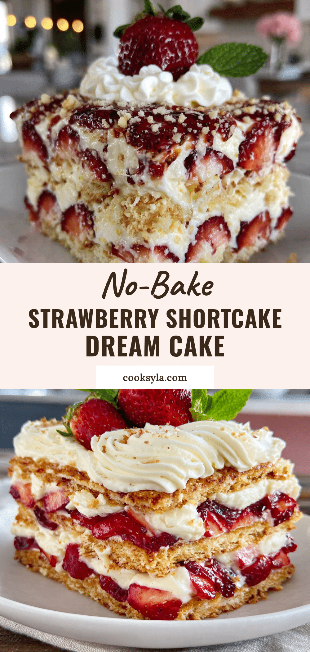no-bake strawberry shortcake icebox cake recipe