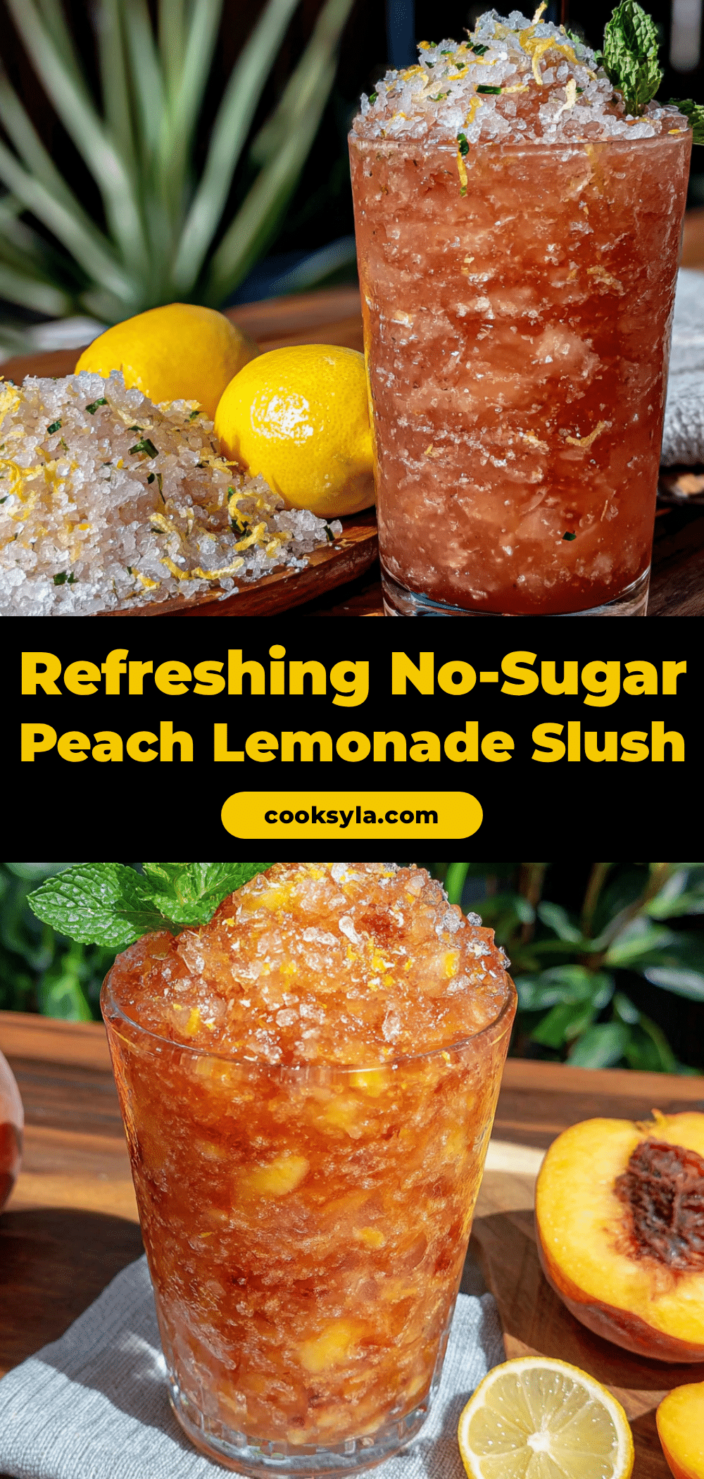refreshing frozen peach lemonade slushie recipe