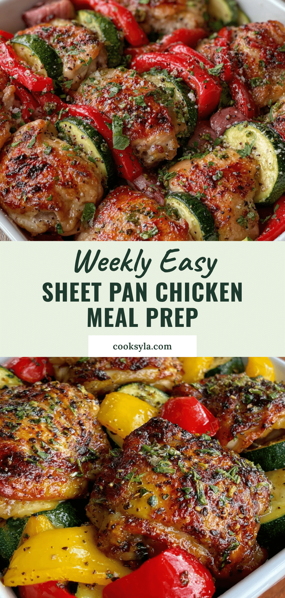 sheet pan chicken meal prep recipe
