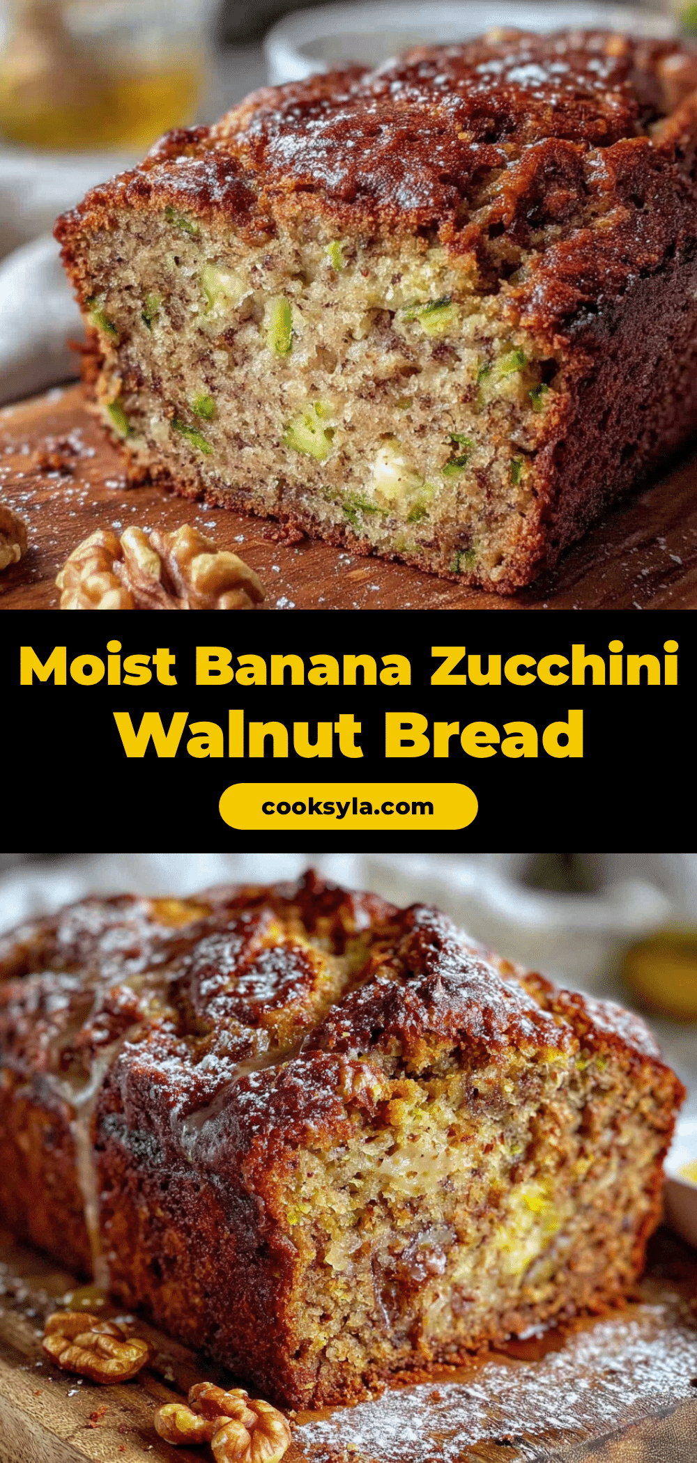 banana zucchini bread with walnuts recipe