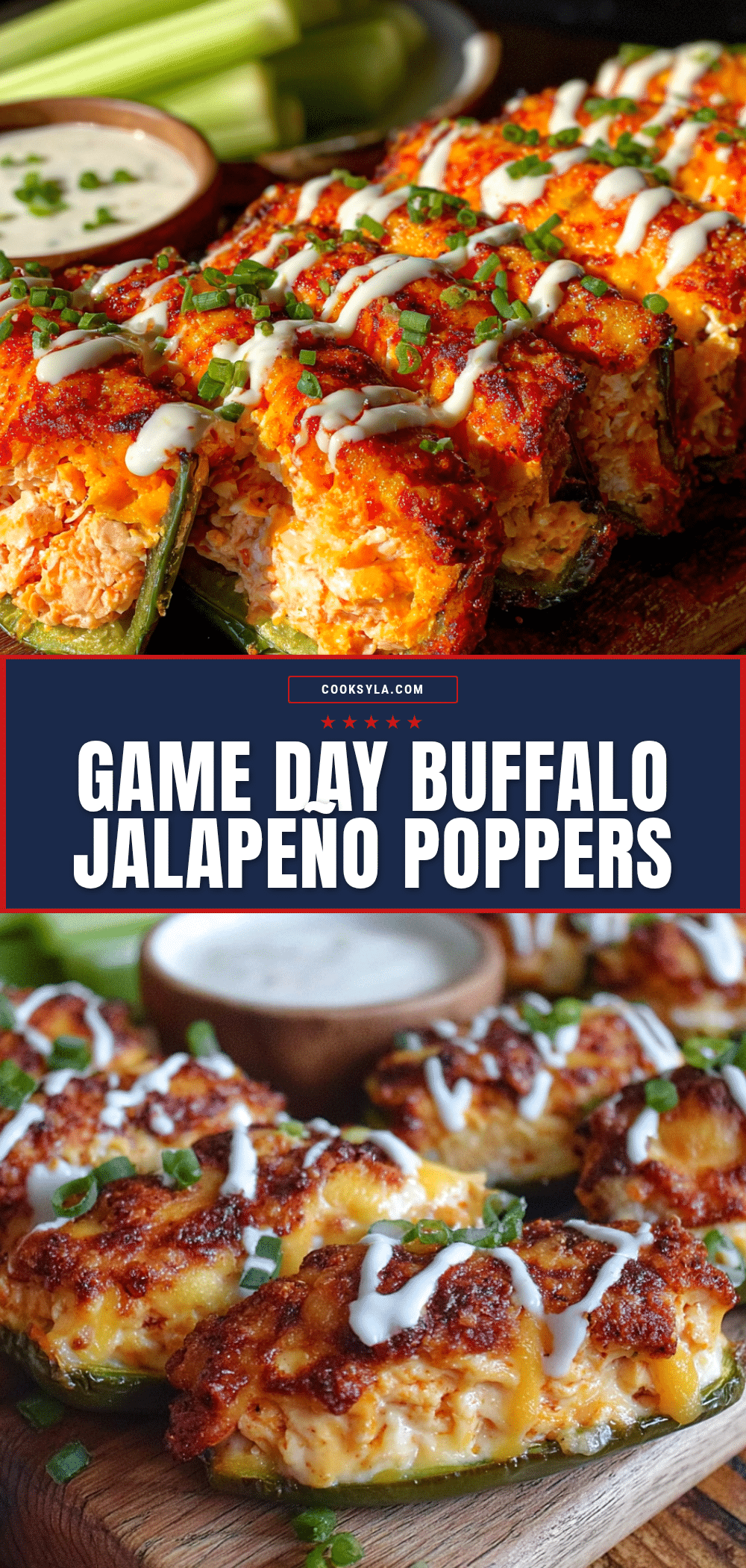 buffalo chicken stuffed jalapeño poppers recipe