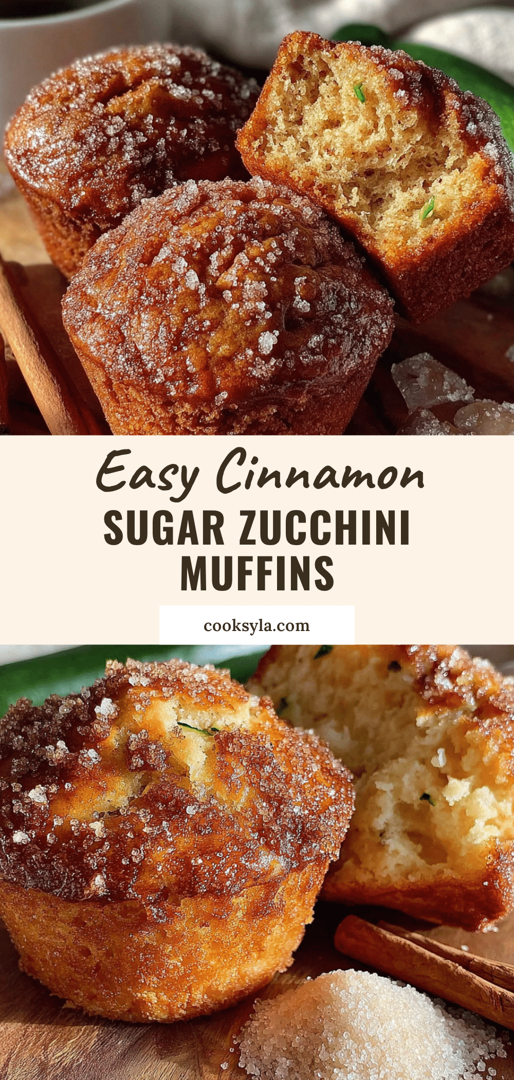 cinnamon sugar zucchini muffins recipe