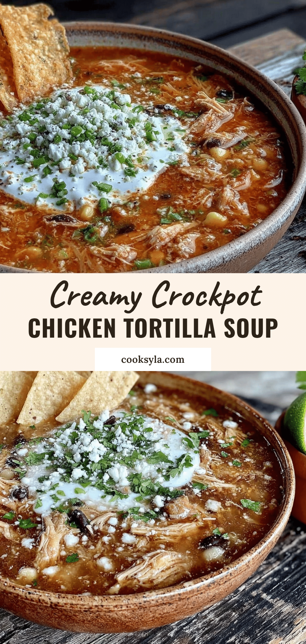 cozy crockpot chicken tortilla soup recipe
