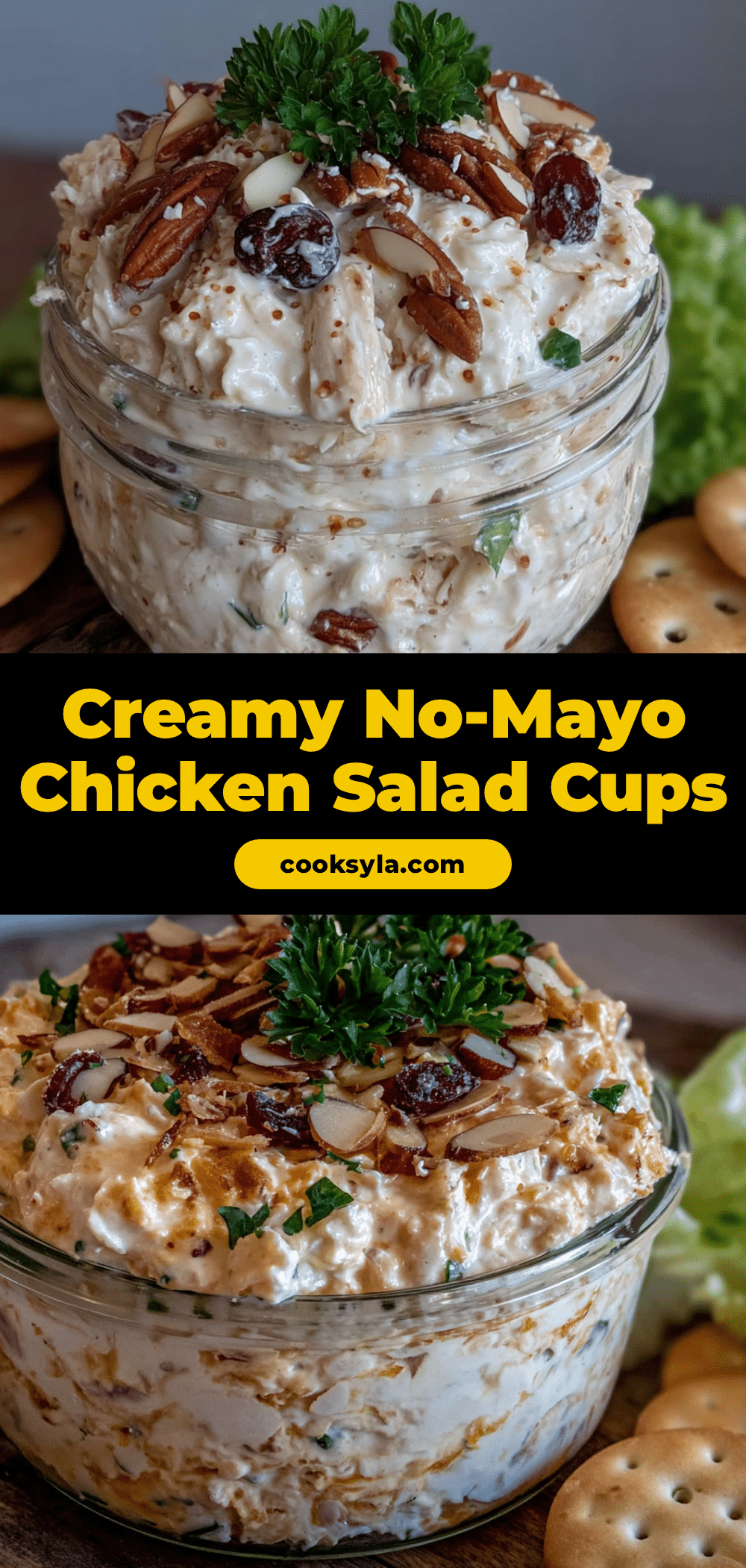 creamy no-mayo chicken salad lunchbox cups recipe