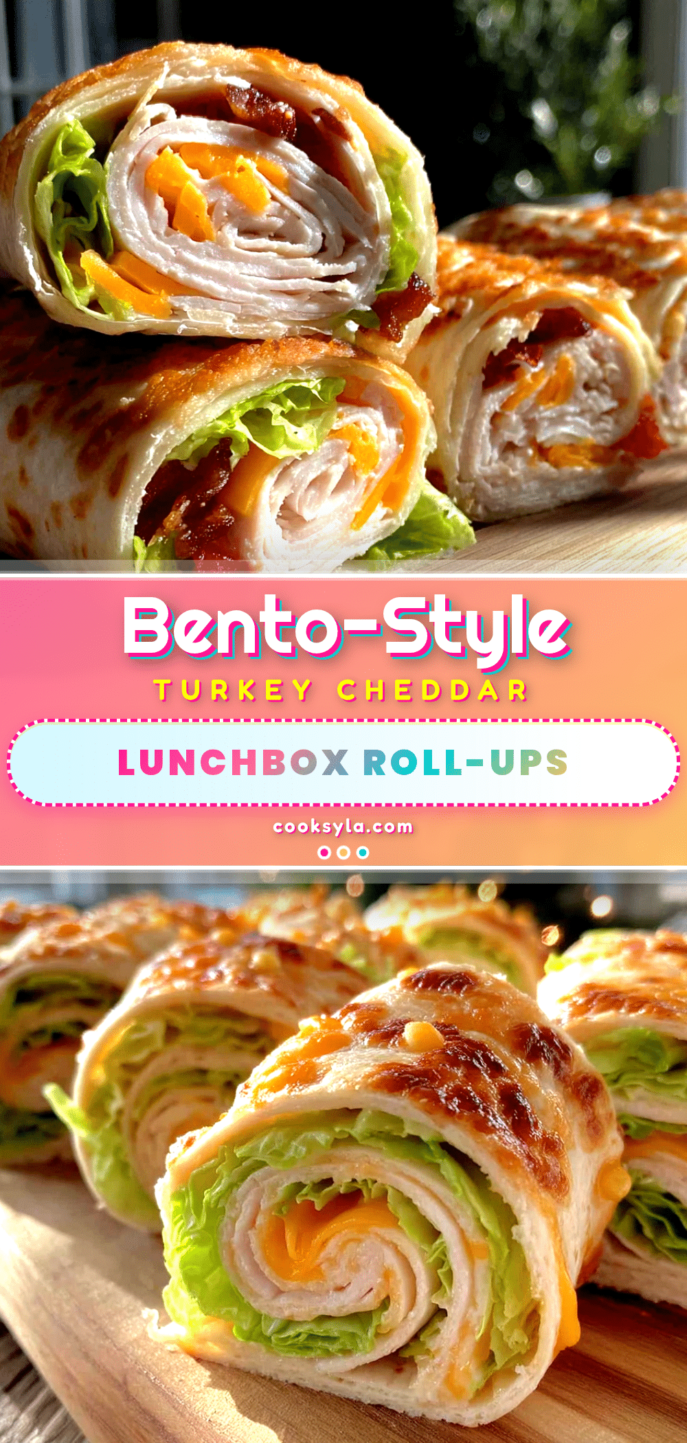 easy bento turkey cheddar roll-ups recipe