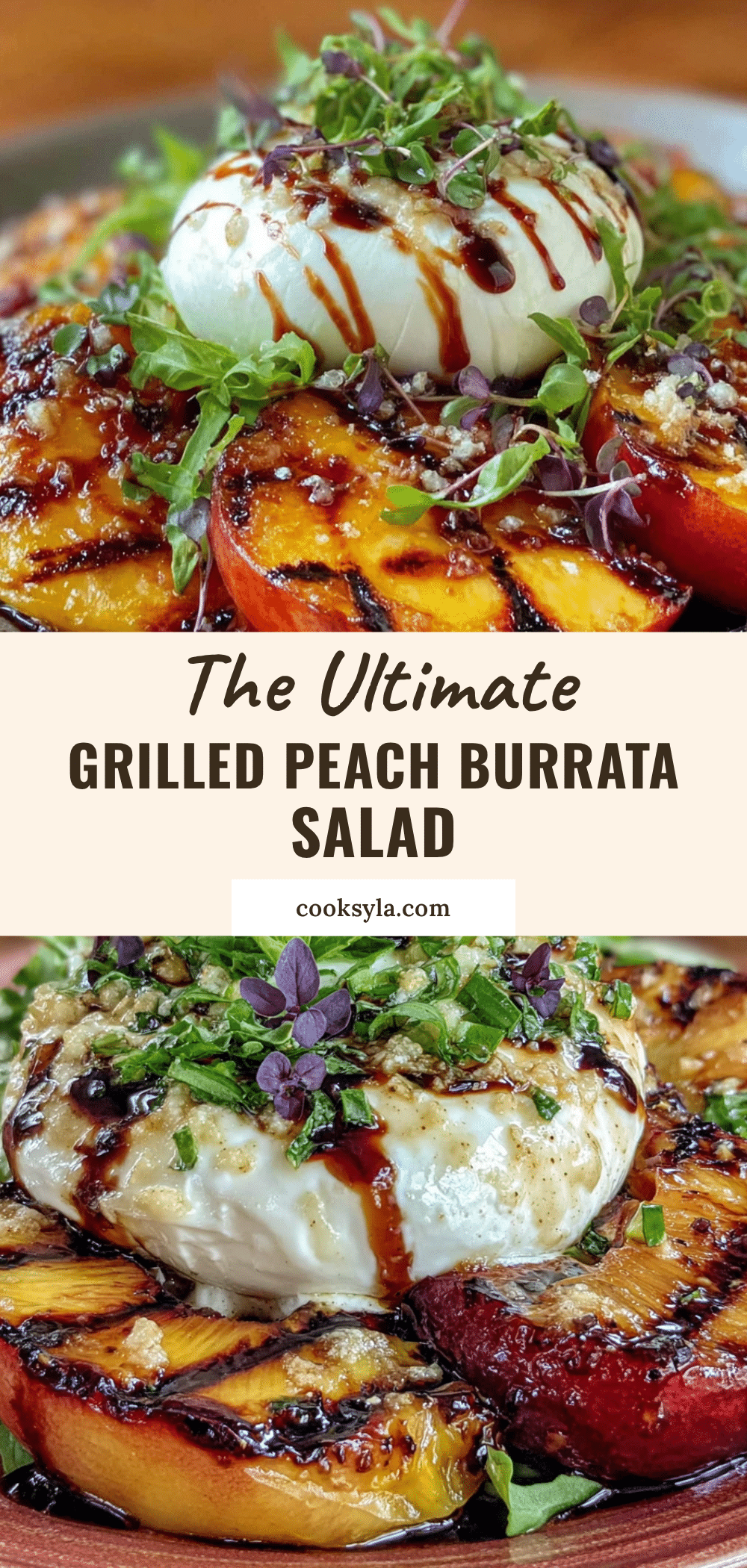 grilled peach and burrata salad recipe