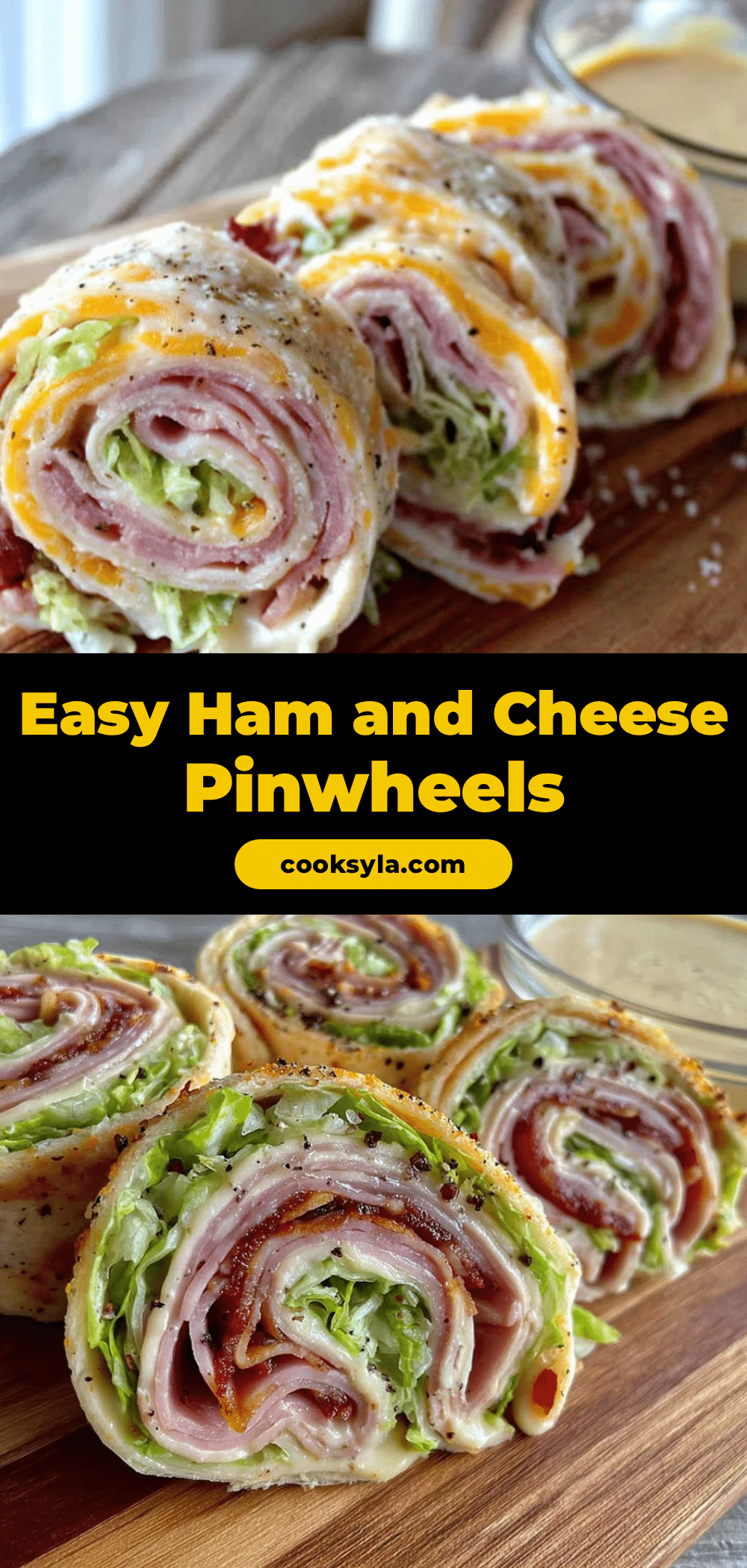 ham and cheese pinwheel sandwiches recipe