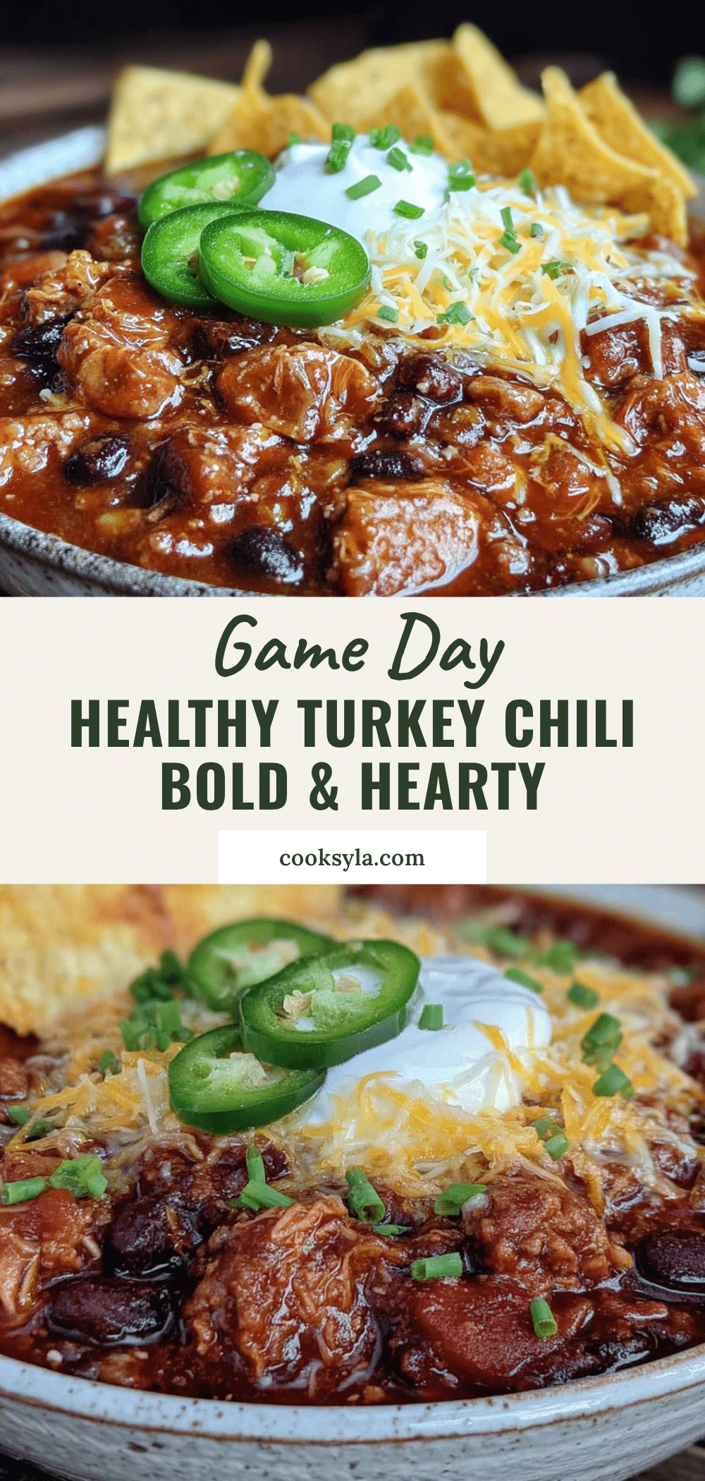 healthy game day turkey chili recipe