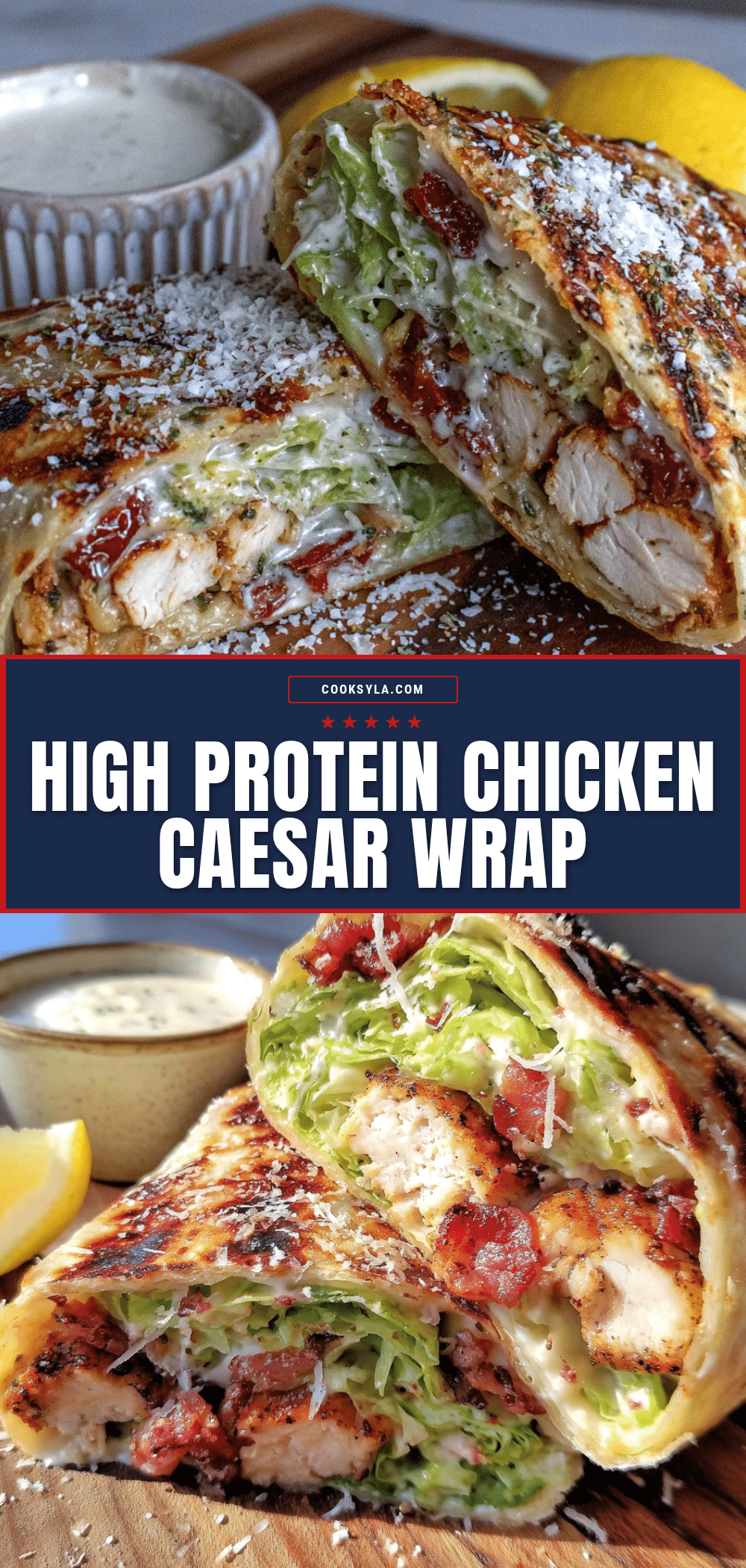 high-protein chicken caesar wrap recipe