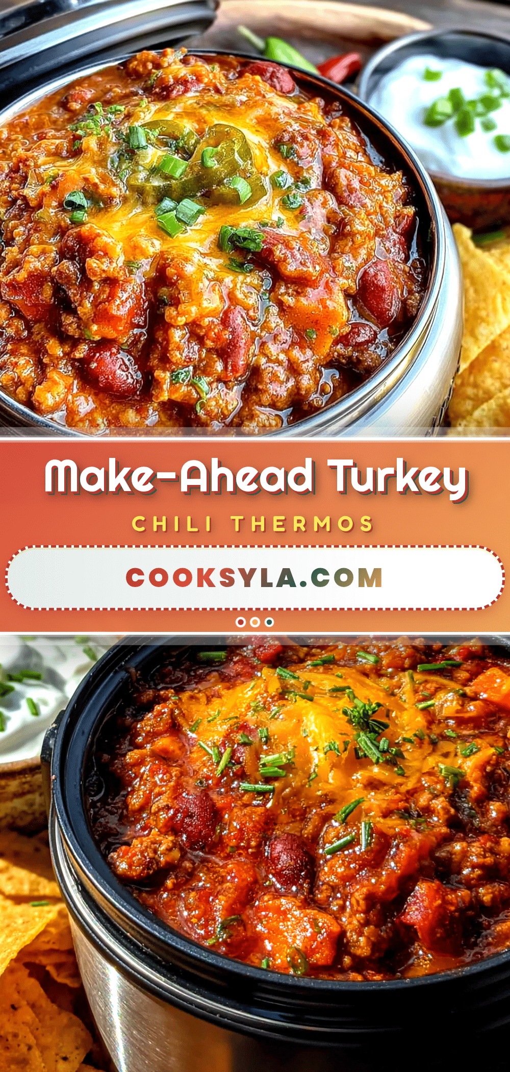 make-ahead turkey chili for thermos lunches recipe