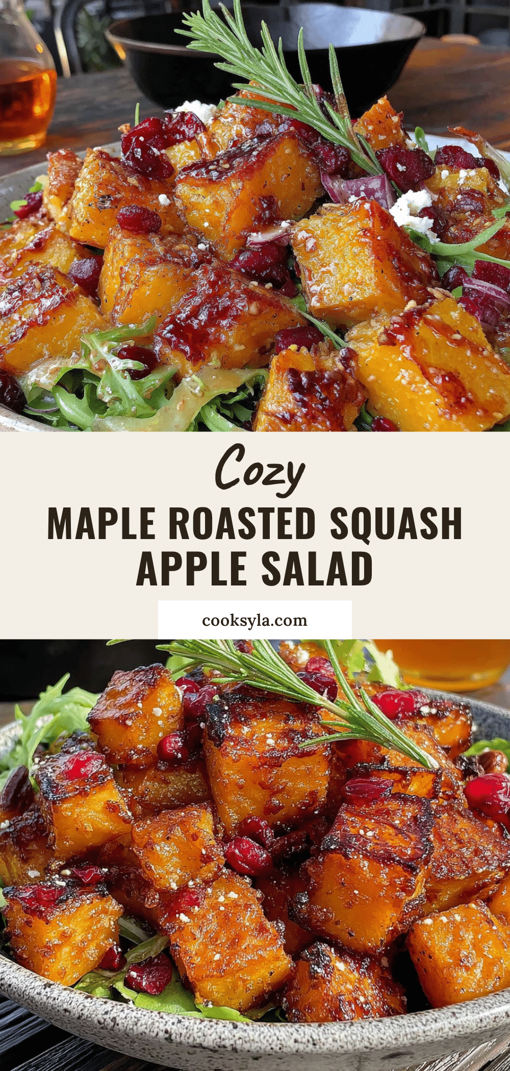 maple roasted butternut squash and apple salad recipe