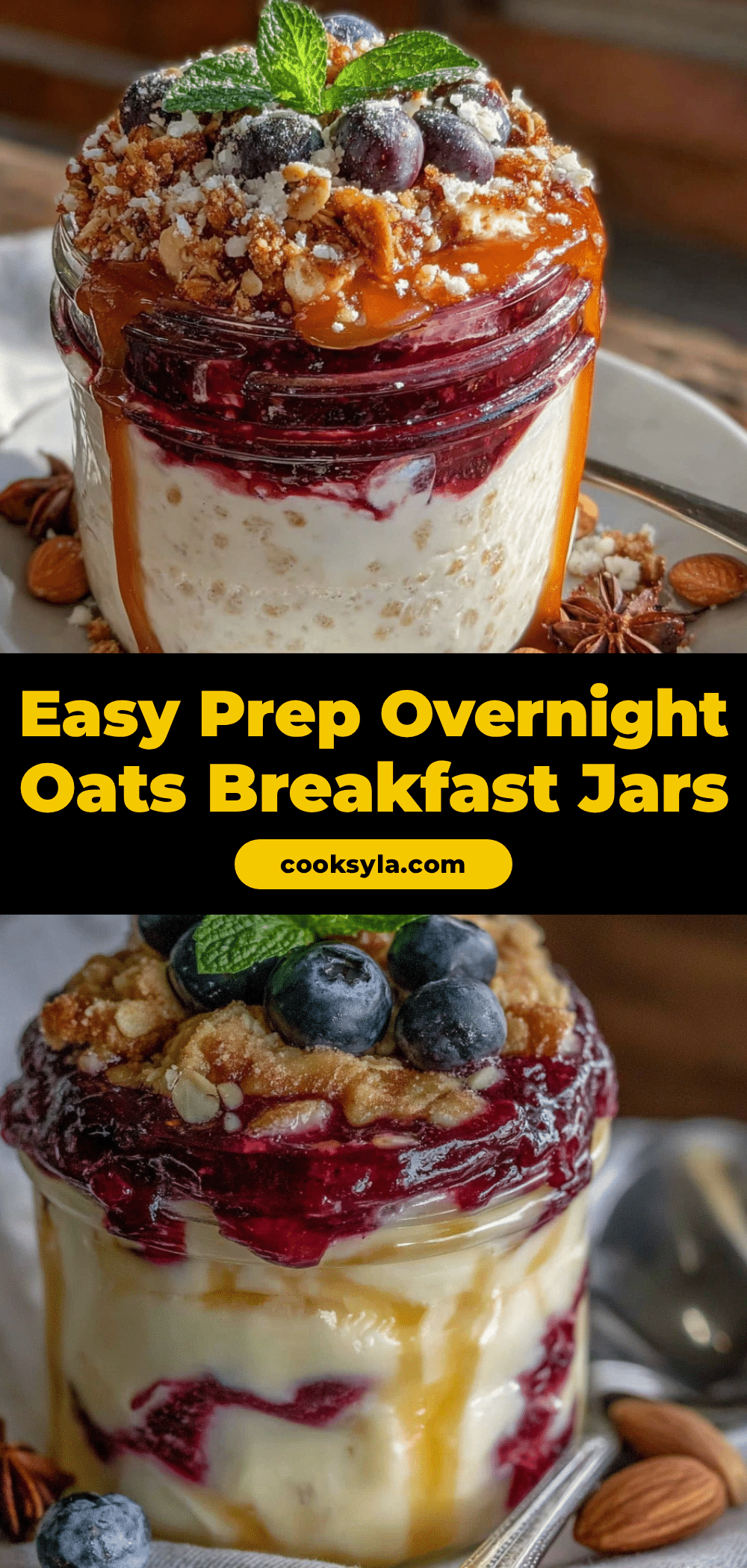 overnight oats breakfast jars recipe