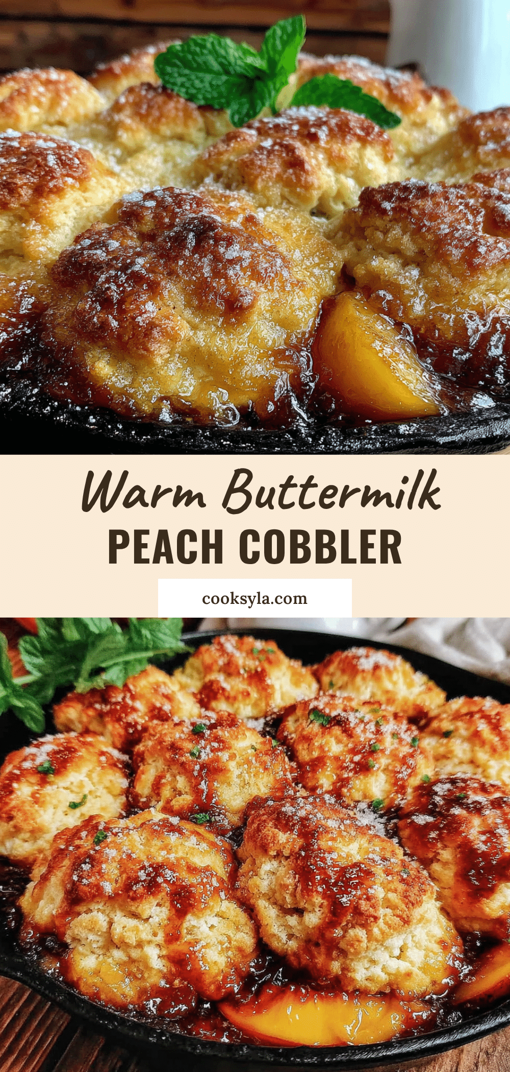 peach cobbler with buttermilk biscuits recipe