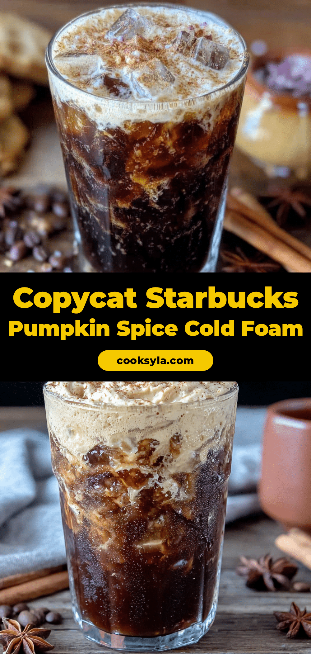 Perfect Pumpkin Spice Cold Foam Iced Coffee Copycat recipe
