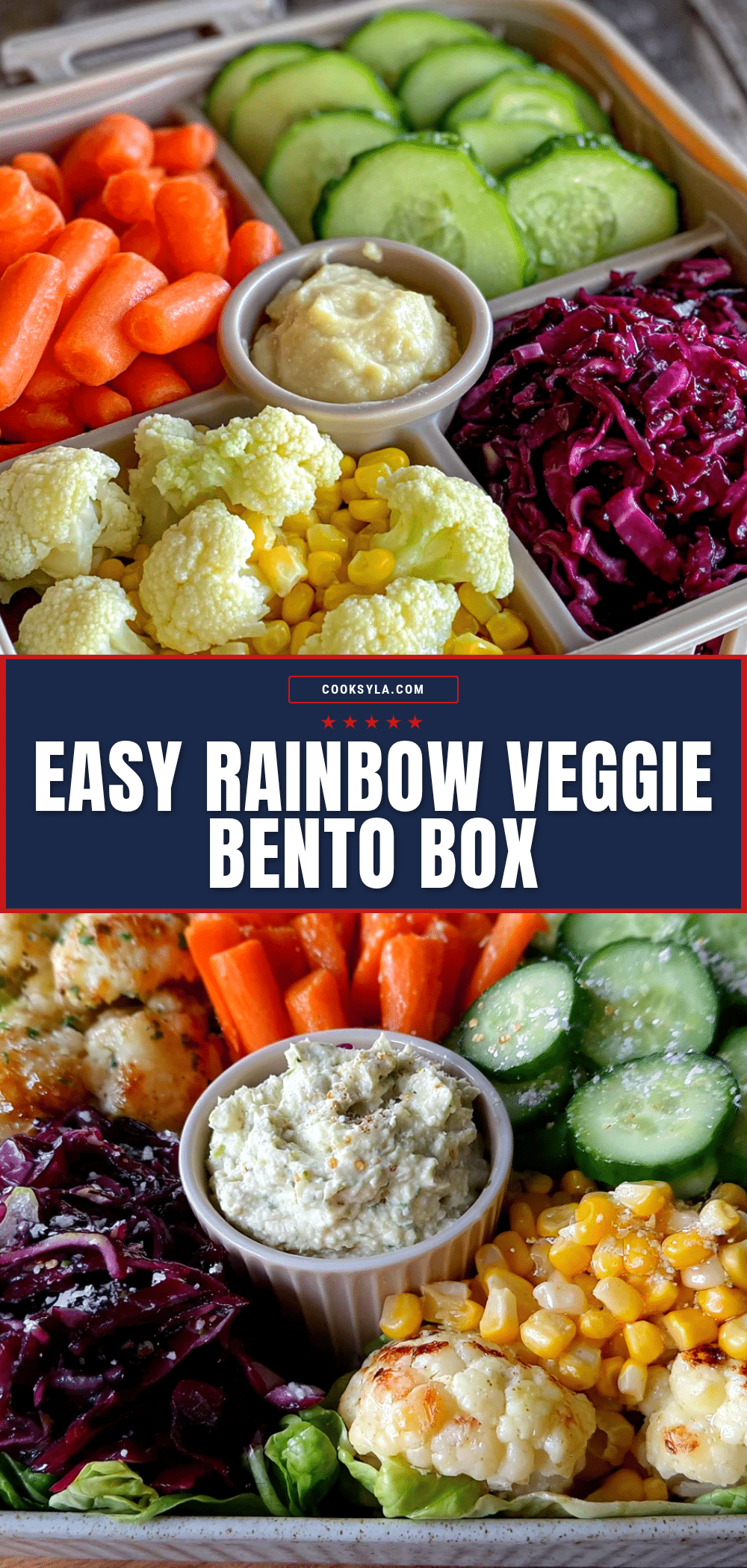 rainbow veggie bento box recipe