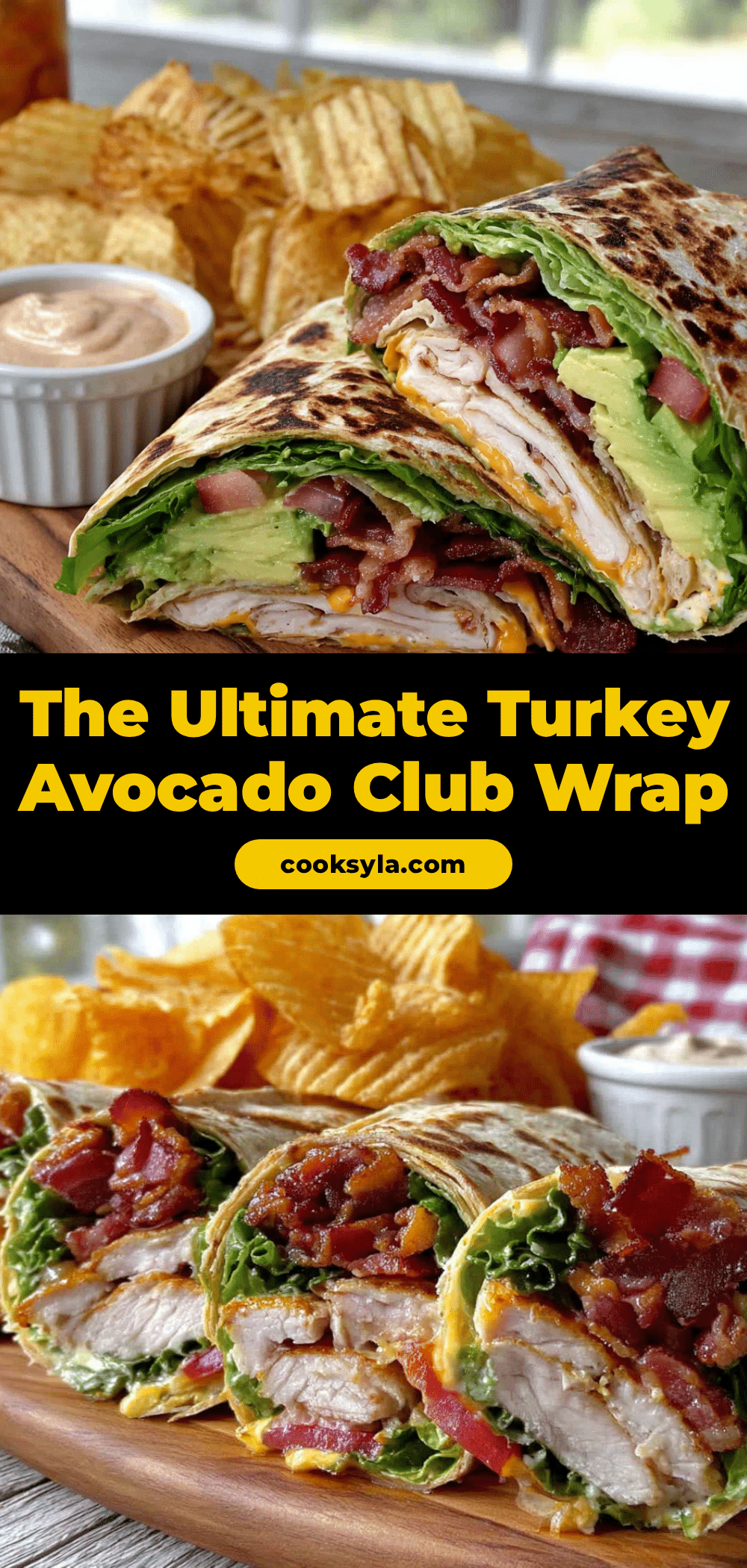turkey avocado club wrap recipe
