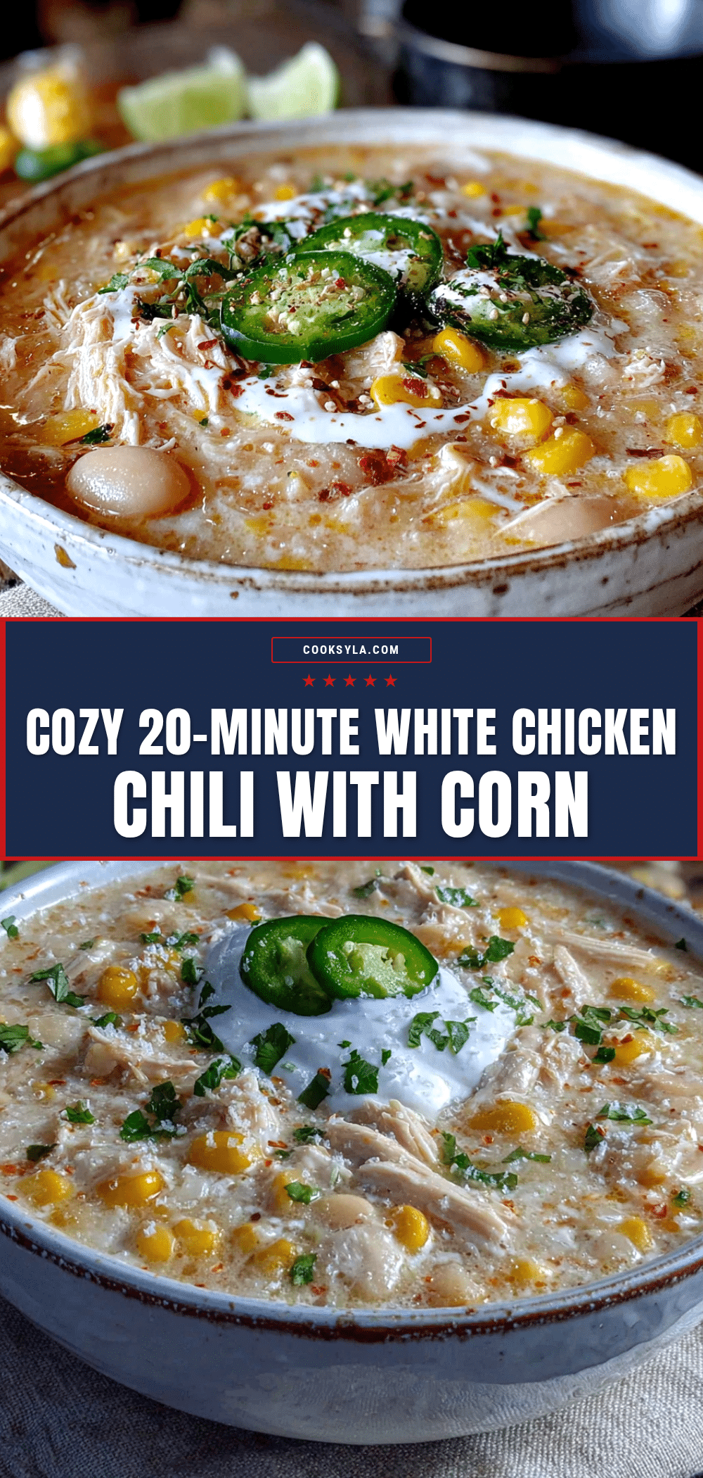 20-minute white chicken chili recipe