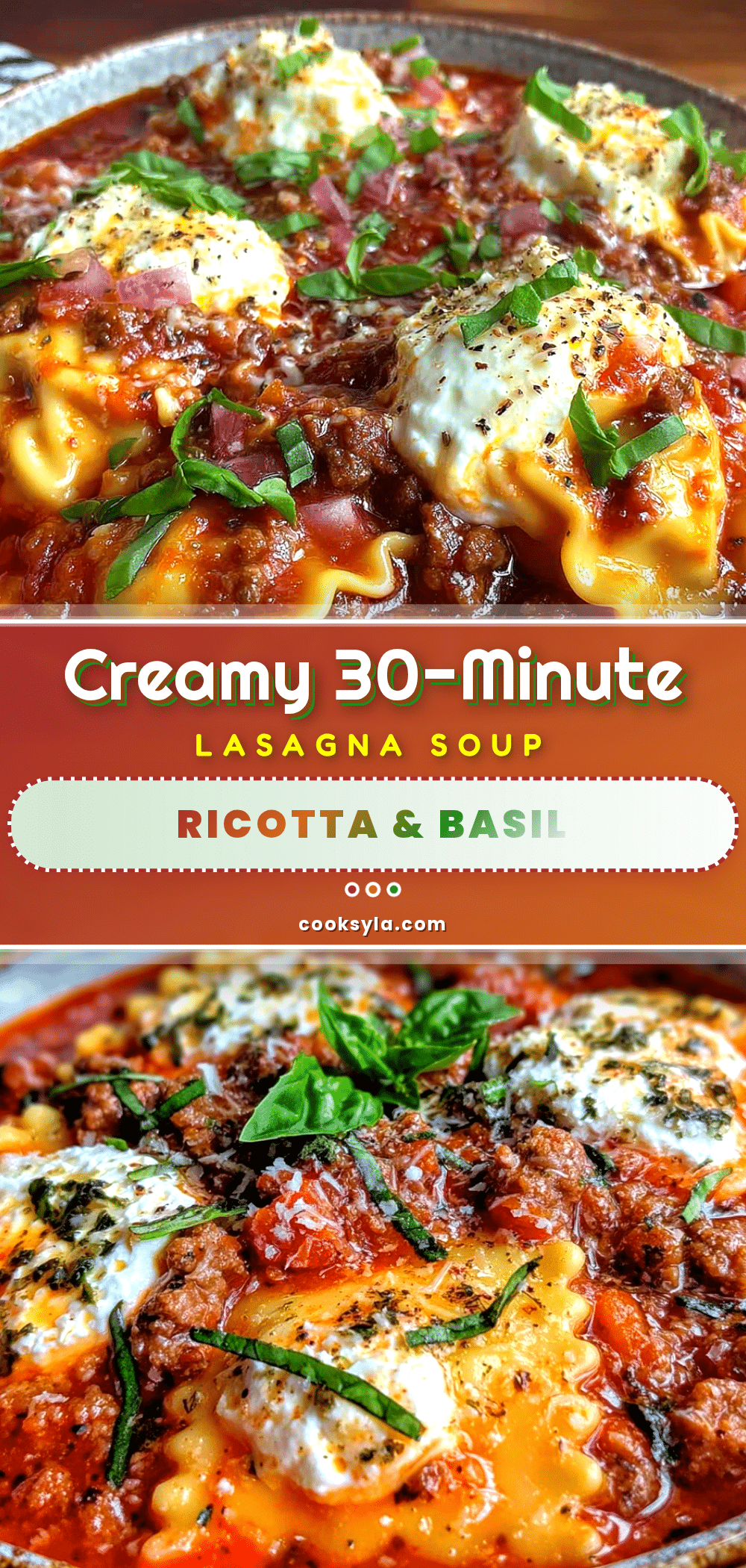 30-Minute Lasagna Soup recipe