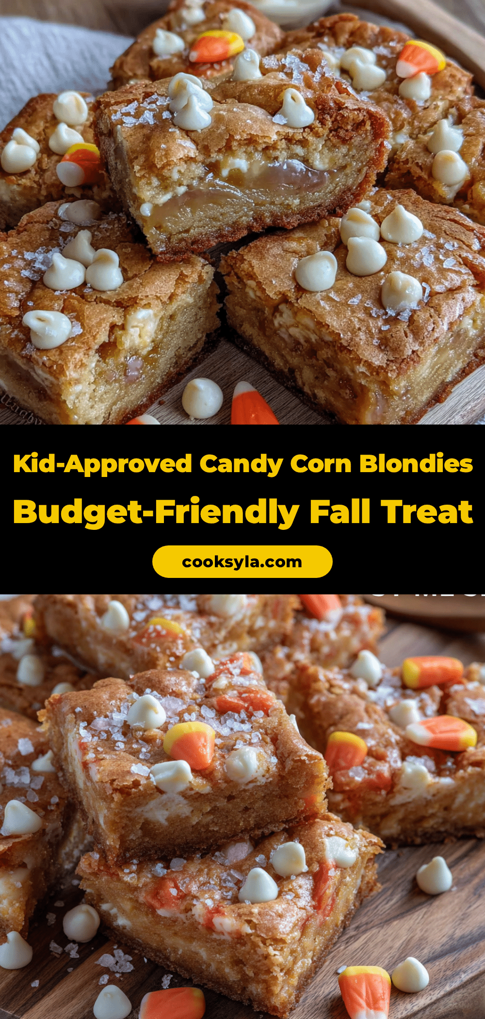 candy corn blondies recipe