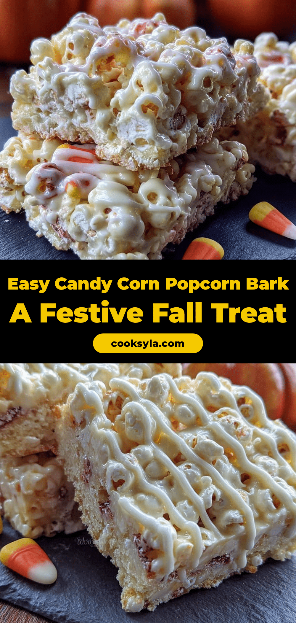 candy corn popcorn bark recipe