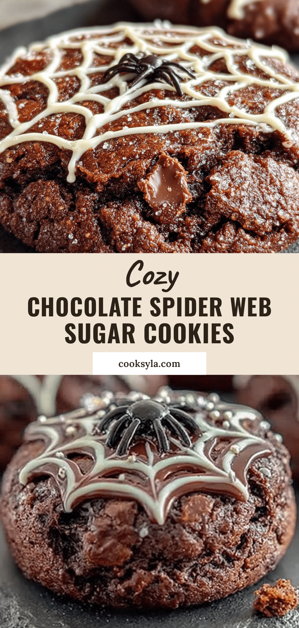 chocolate spider web sugar cookies recipe
