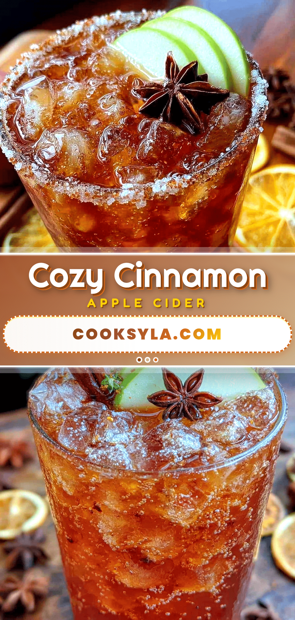 cozy cinnamon apple cider mocktail recipe