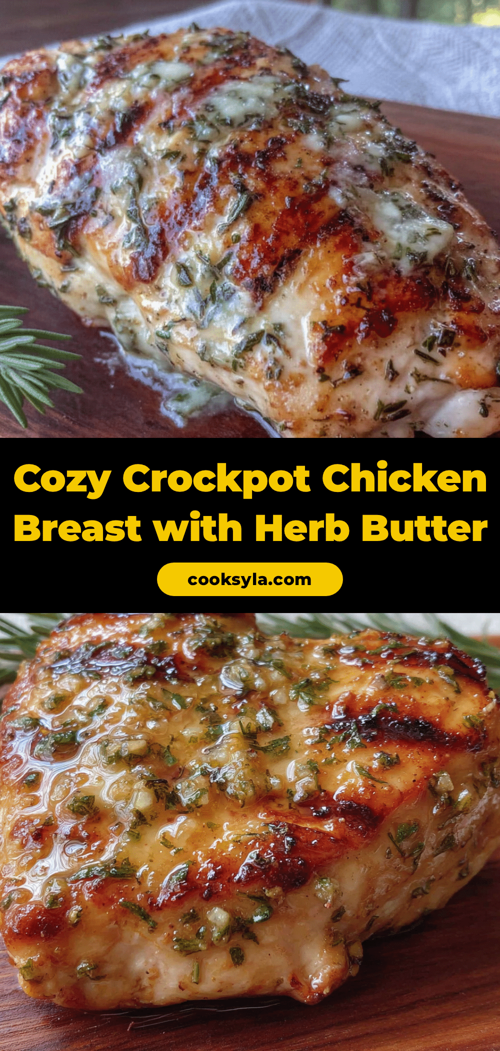 cozy crockpot chicken breast with herb butter recipe