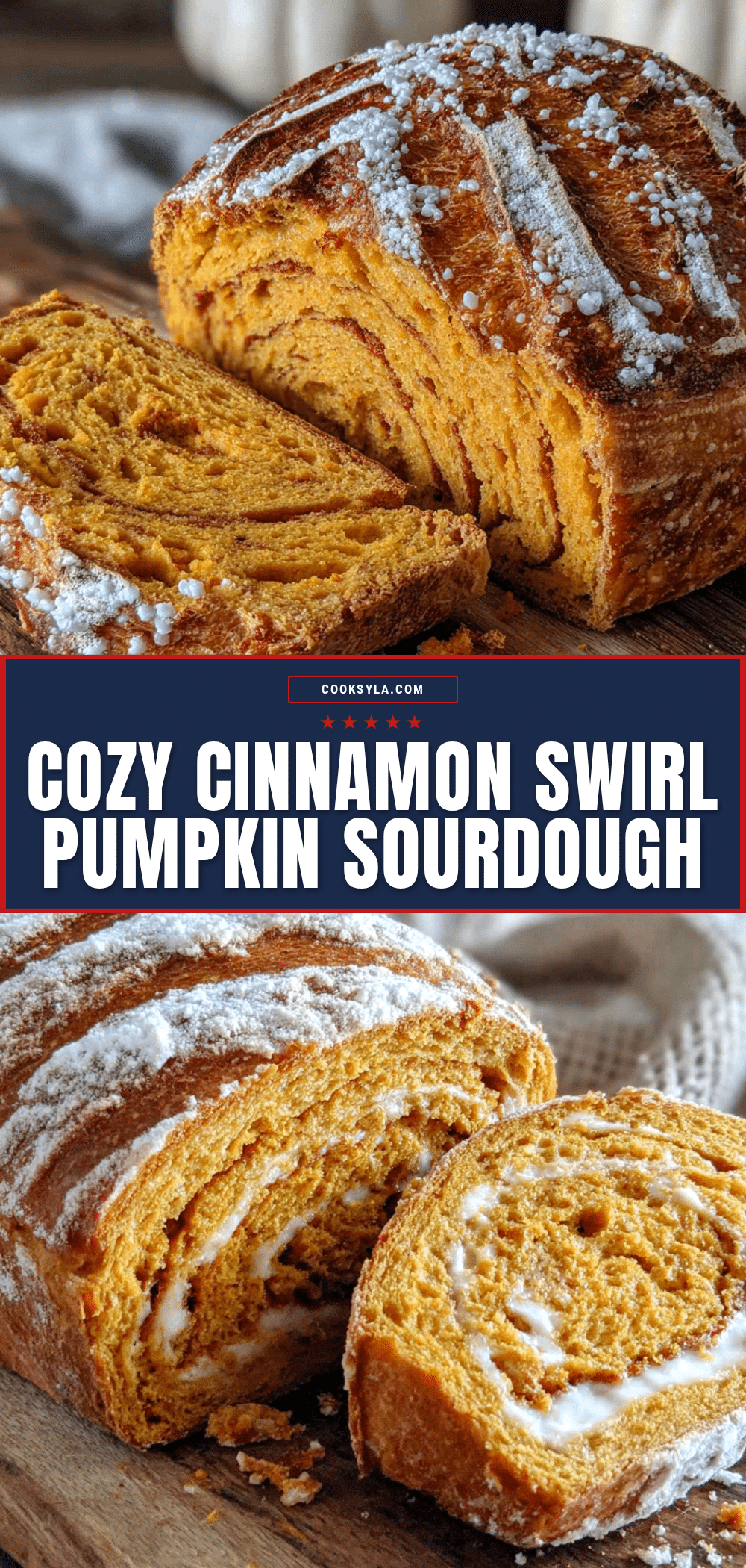 cozy pumpkin sourdough bread with cinnamon swirl recipe