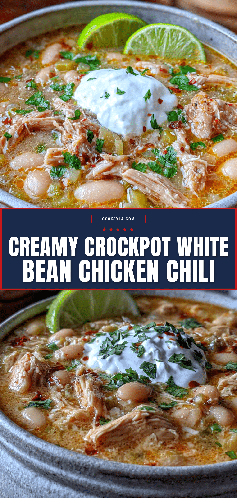 creamy crockpot white bean chicken chili recipe