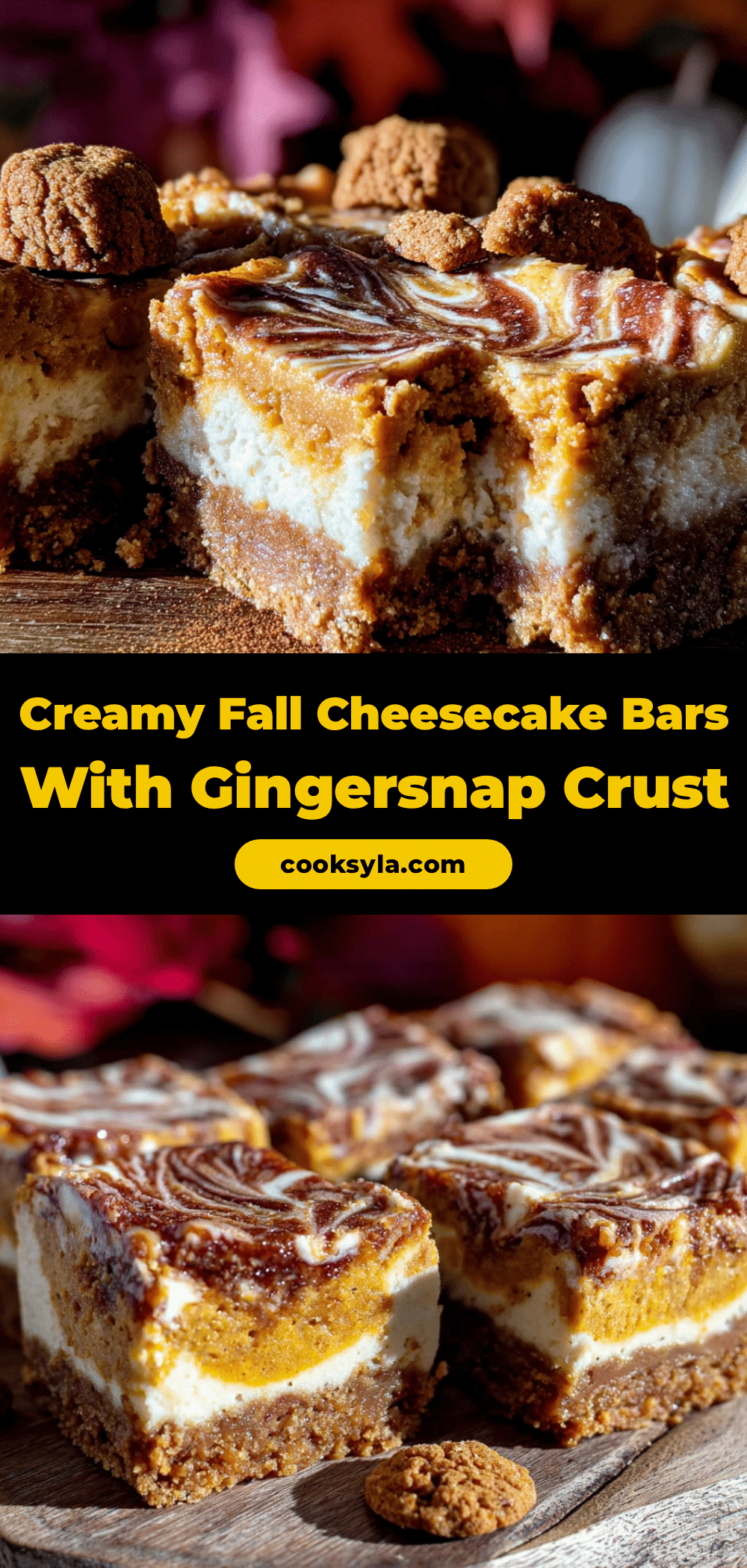 creamy fall cheesecake bars recipe