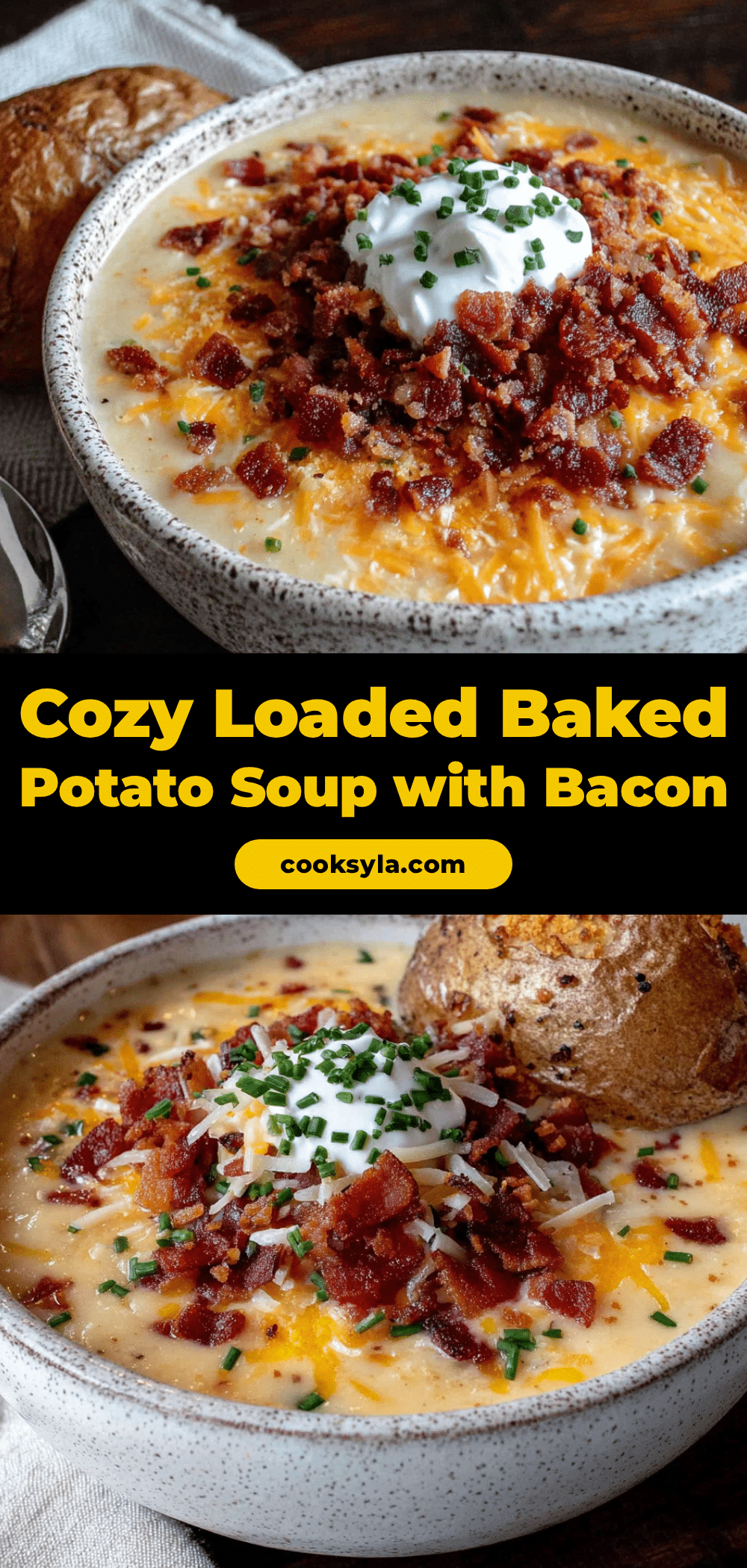 creamy loaded baked potato soup with bacon recipe
