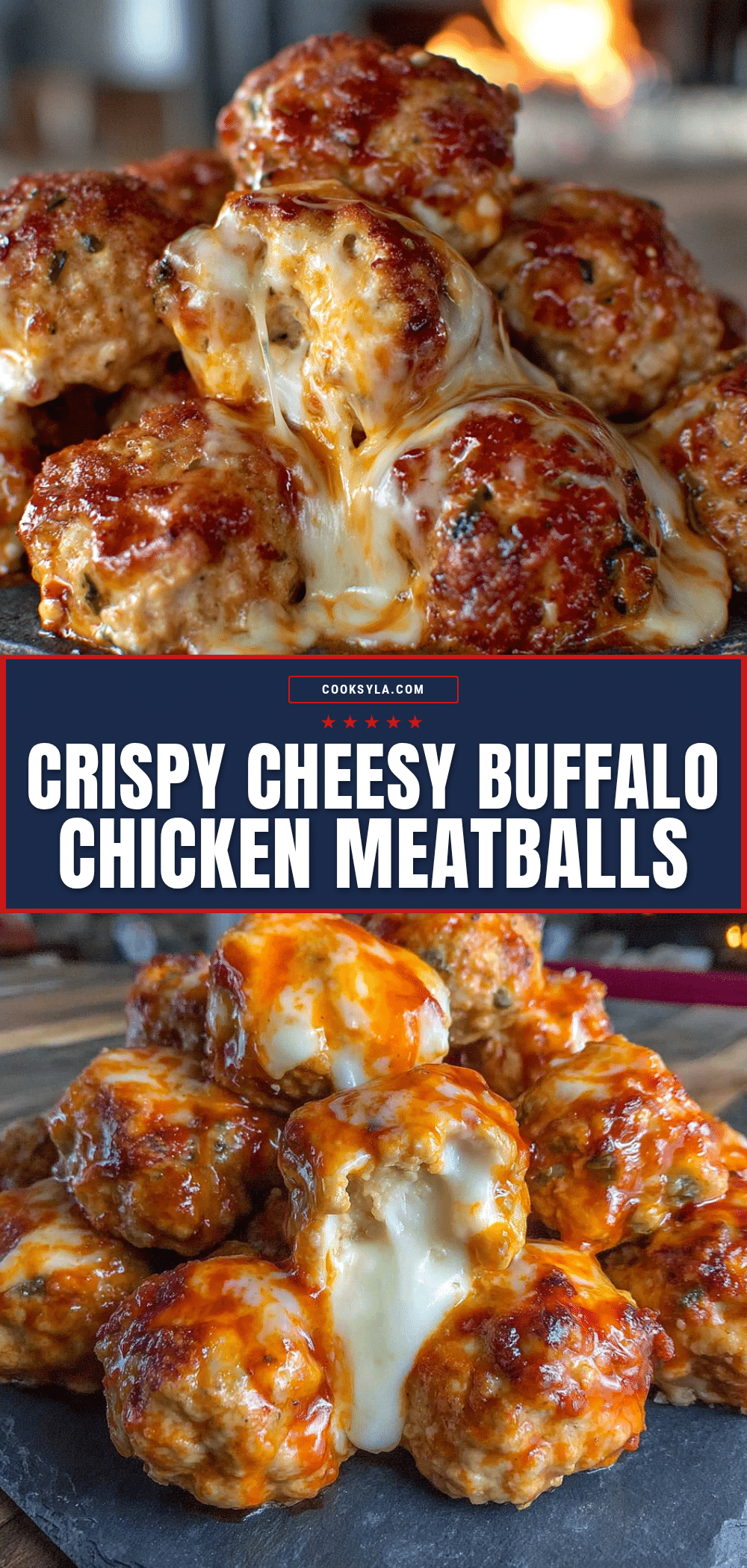 crispy cheesy buffalo chicken meatballs recipe