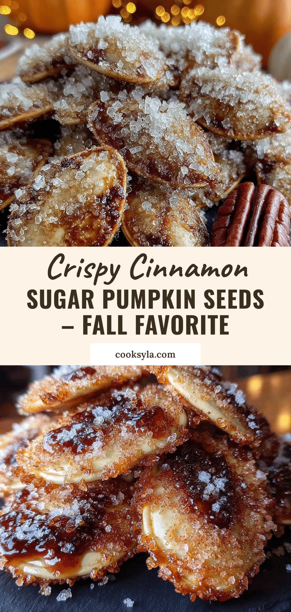 crispy cinnamon sugar pumpkin seeds recipe
