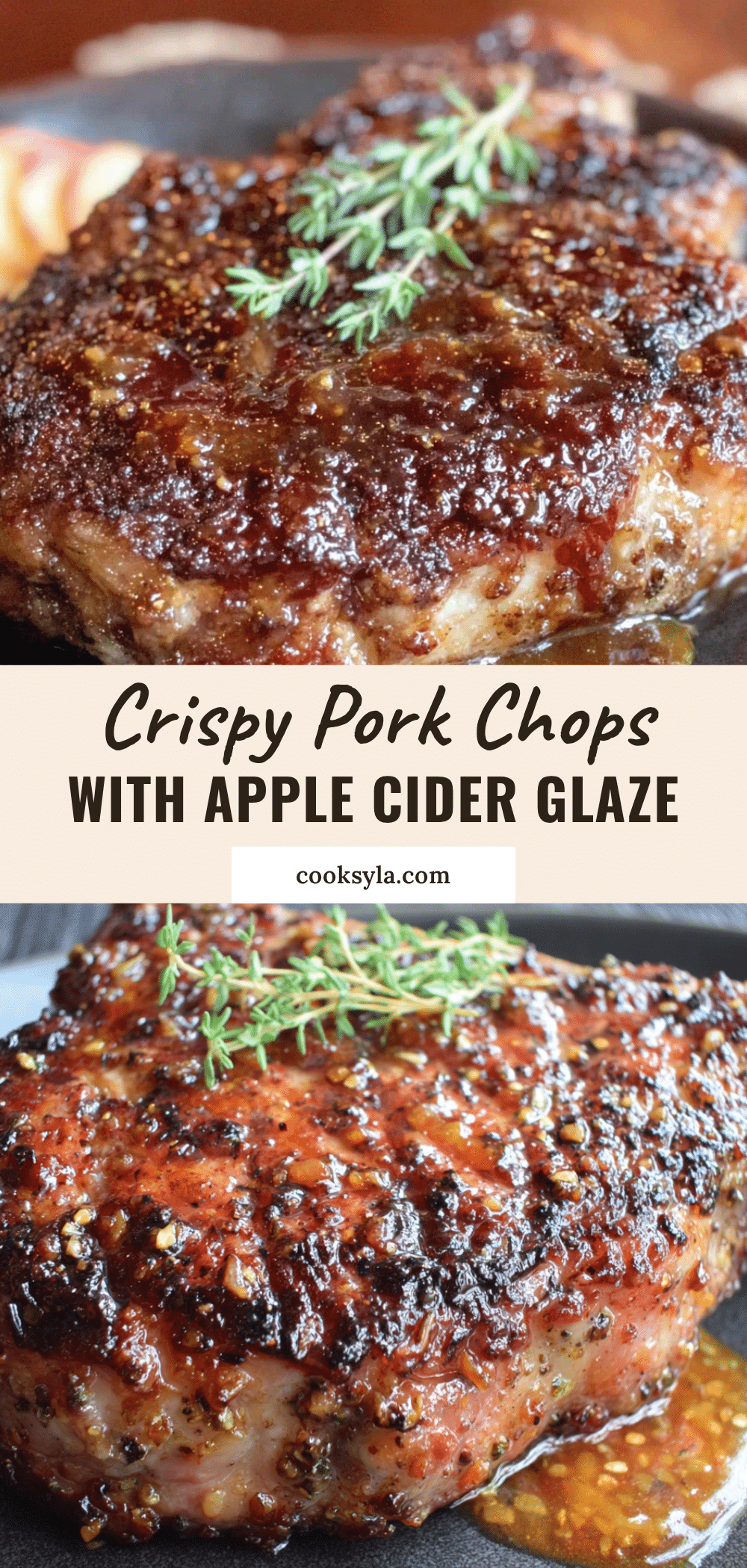 crispy pork chops with apple cider glaze recipe
