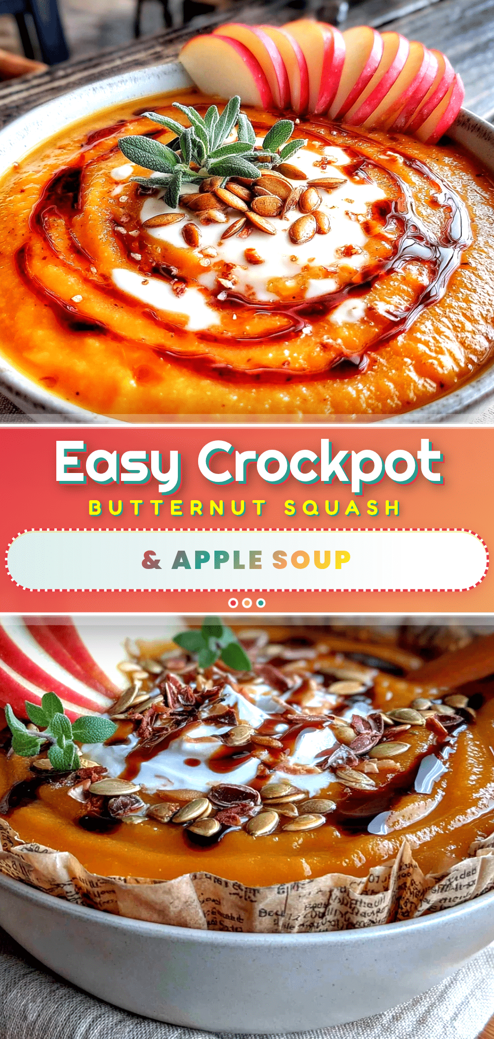 crockpot butternut squash and apple soup recipe