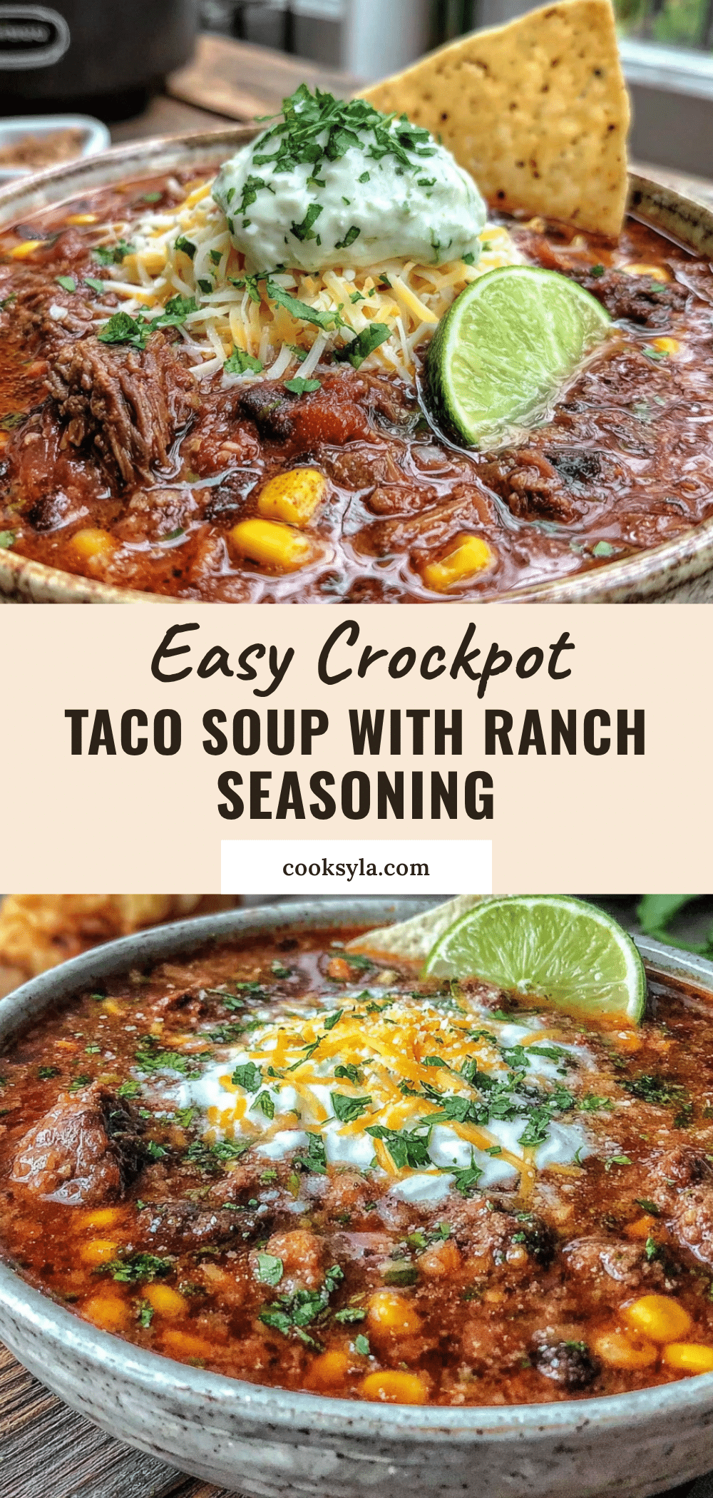 crockpot taco soup with ranch seasoning recipe