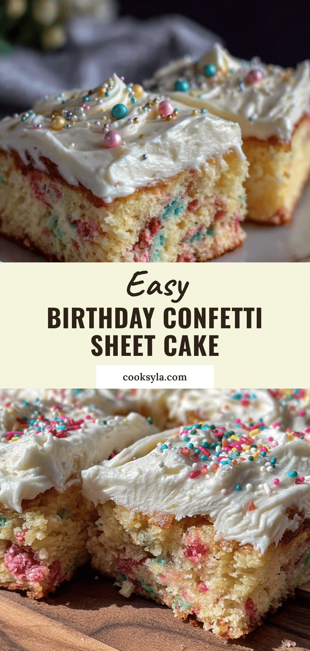 Easy Birthday Confetti Sheet Cake recipe