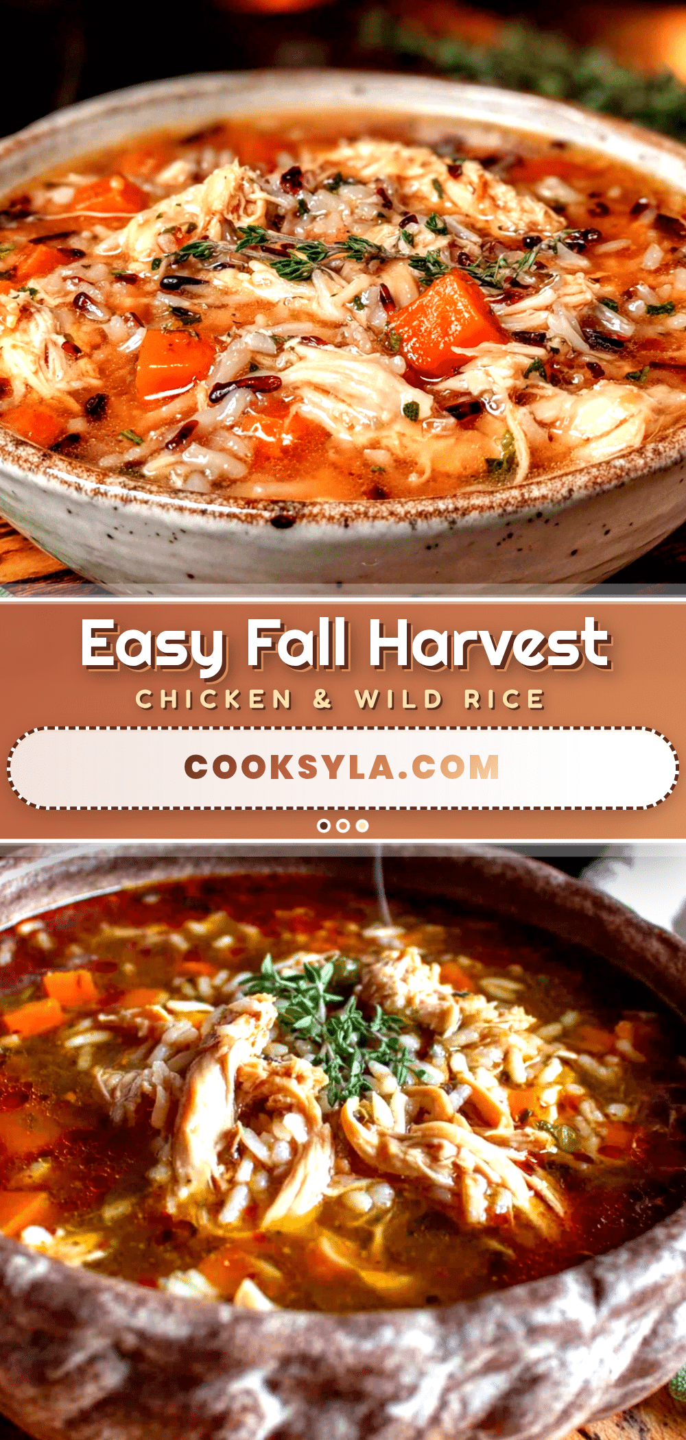 easy fall harvest chicken and wild rice soup recipe