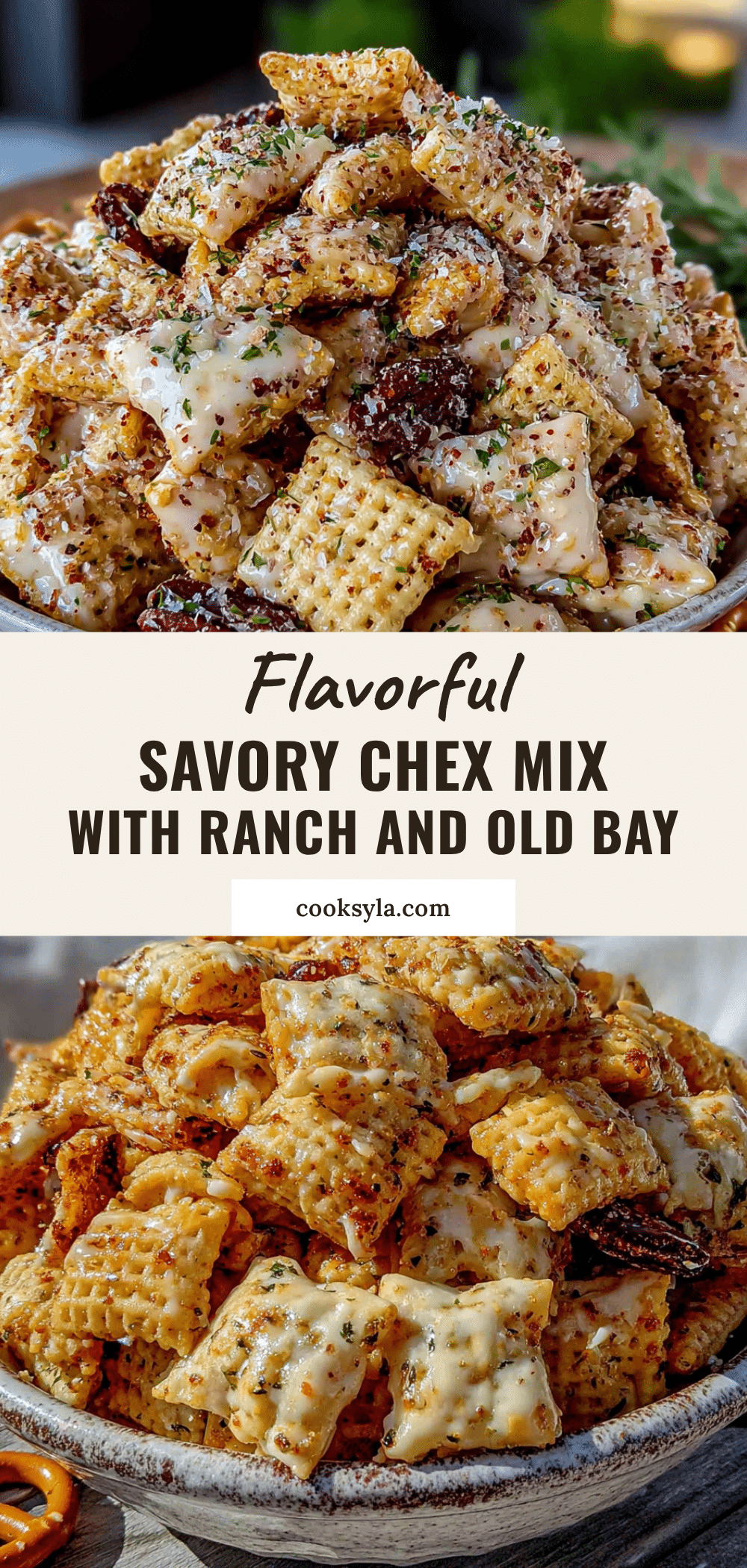 easy homemade savory chex mix with ranch & old bay recipe