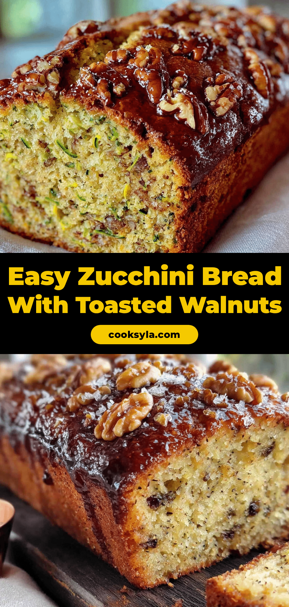 easy zucchini bread with toasted walnuts recipe