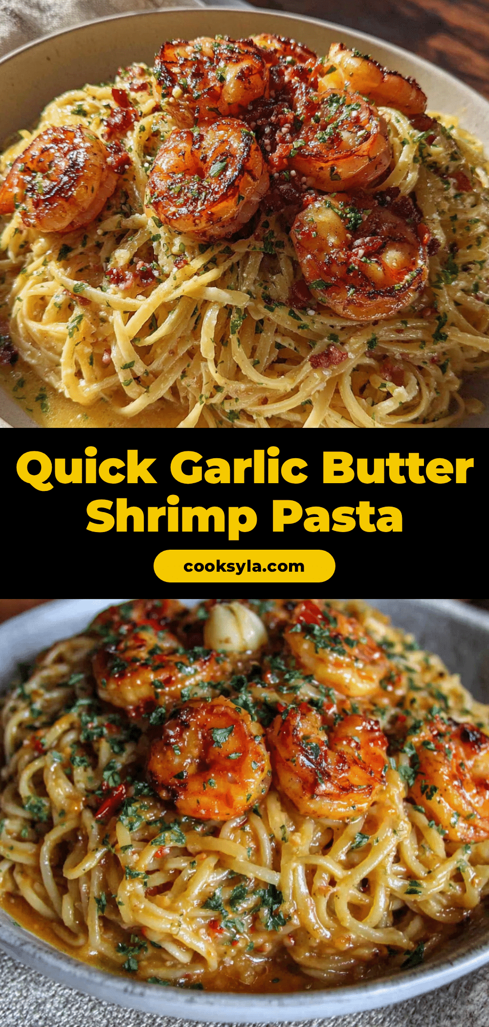 garlic butter shrimp pasta recipe