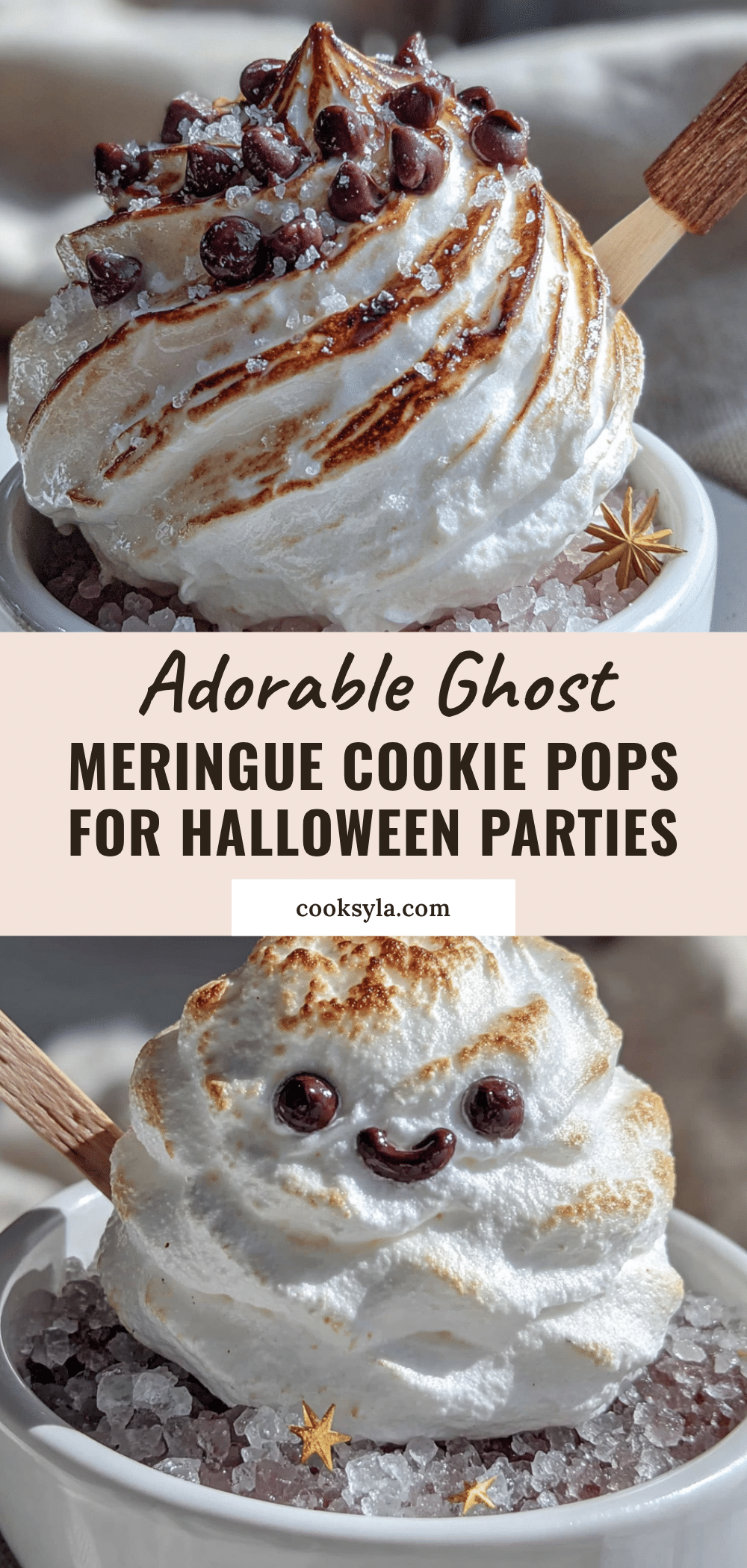 ghost meringue cookie pops recipe