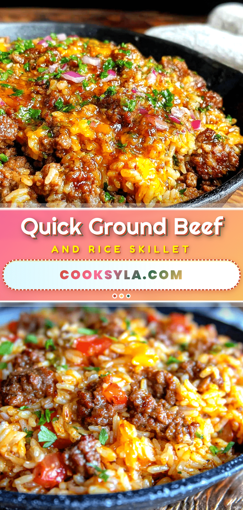 ground beef and rice skillet recipe